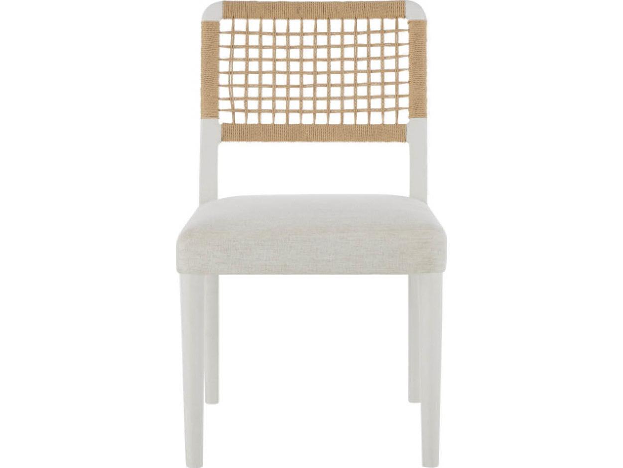 Coastal Living Home Oasis White Upholstered Armless Dining Chair Set of 2