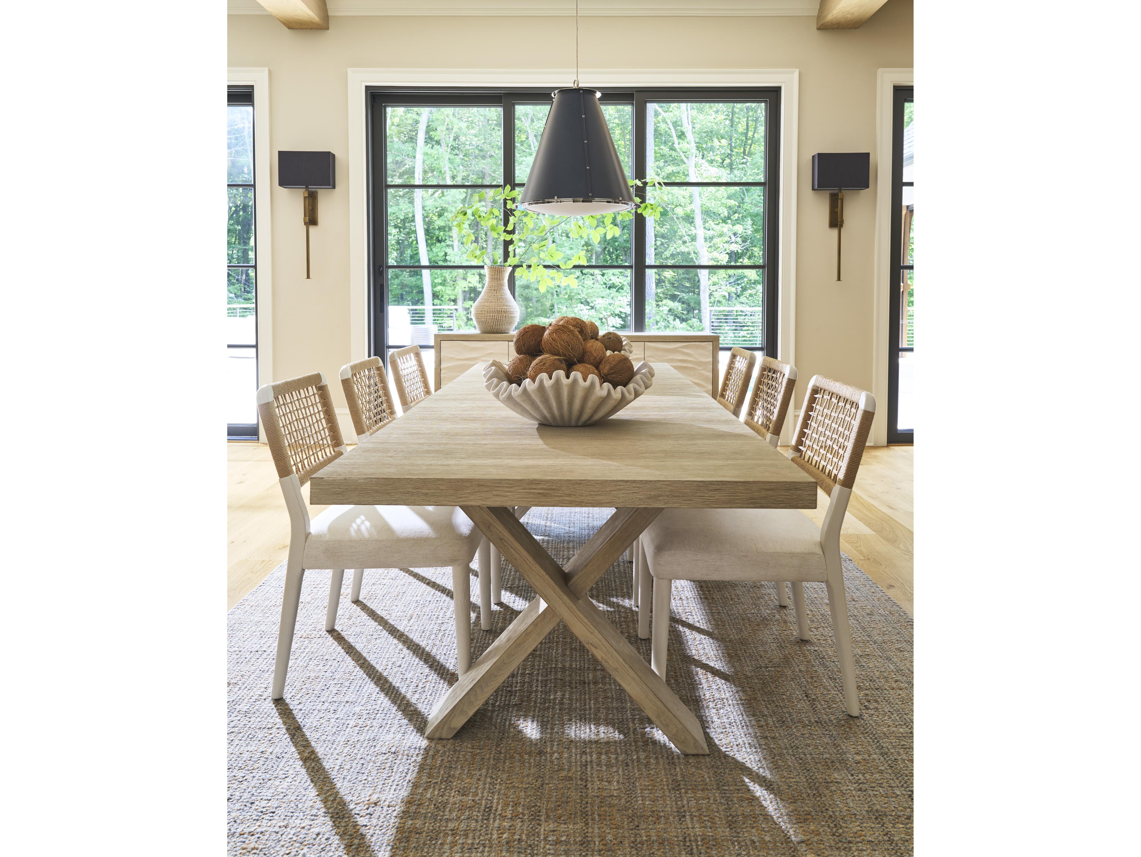 Coastal Living Home Oasis White Upholstered Armless Dining Chair Set of 2