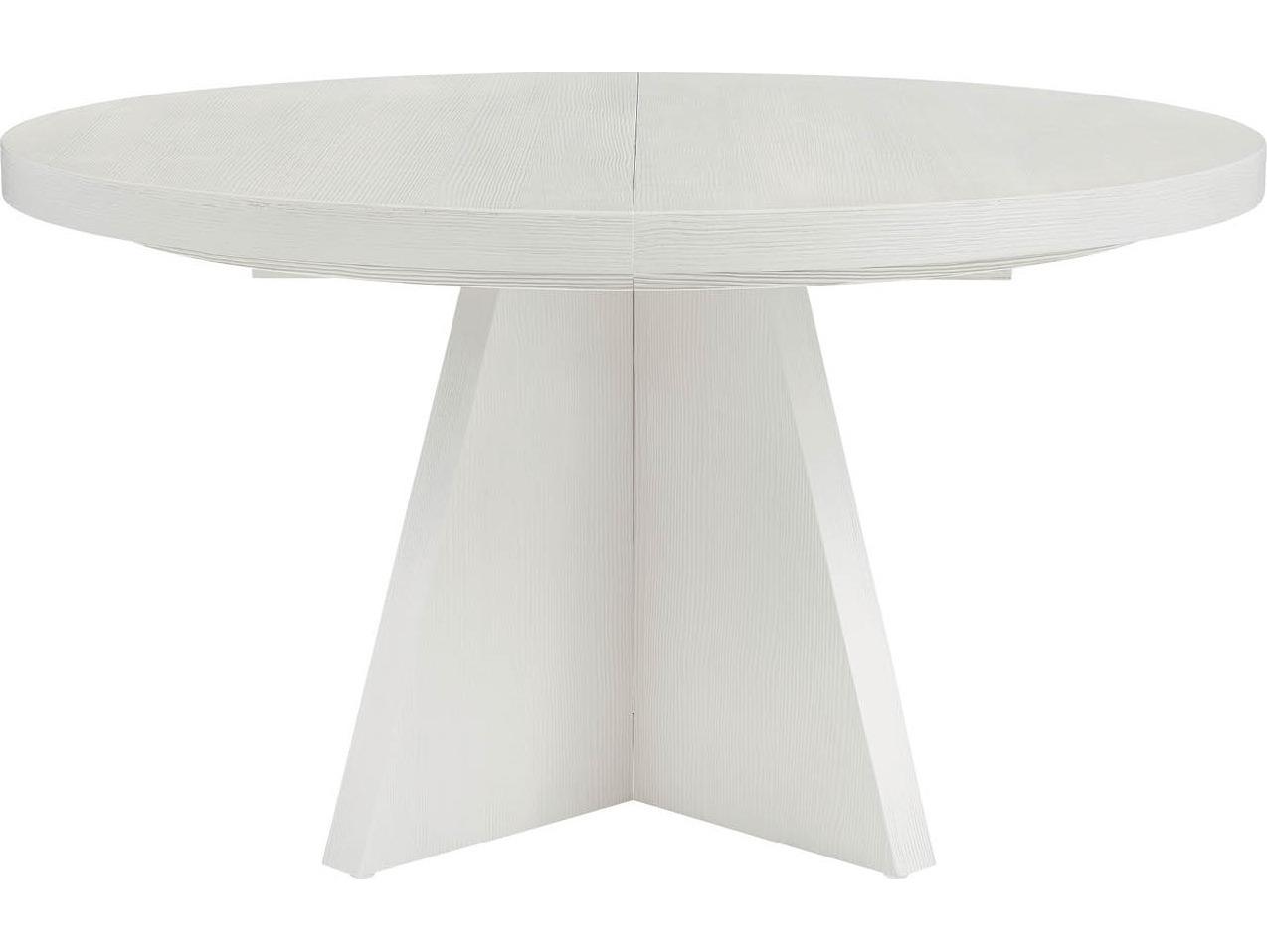 Coastal Living Home Oasis Round Wood Shoreline White Dining Table
