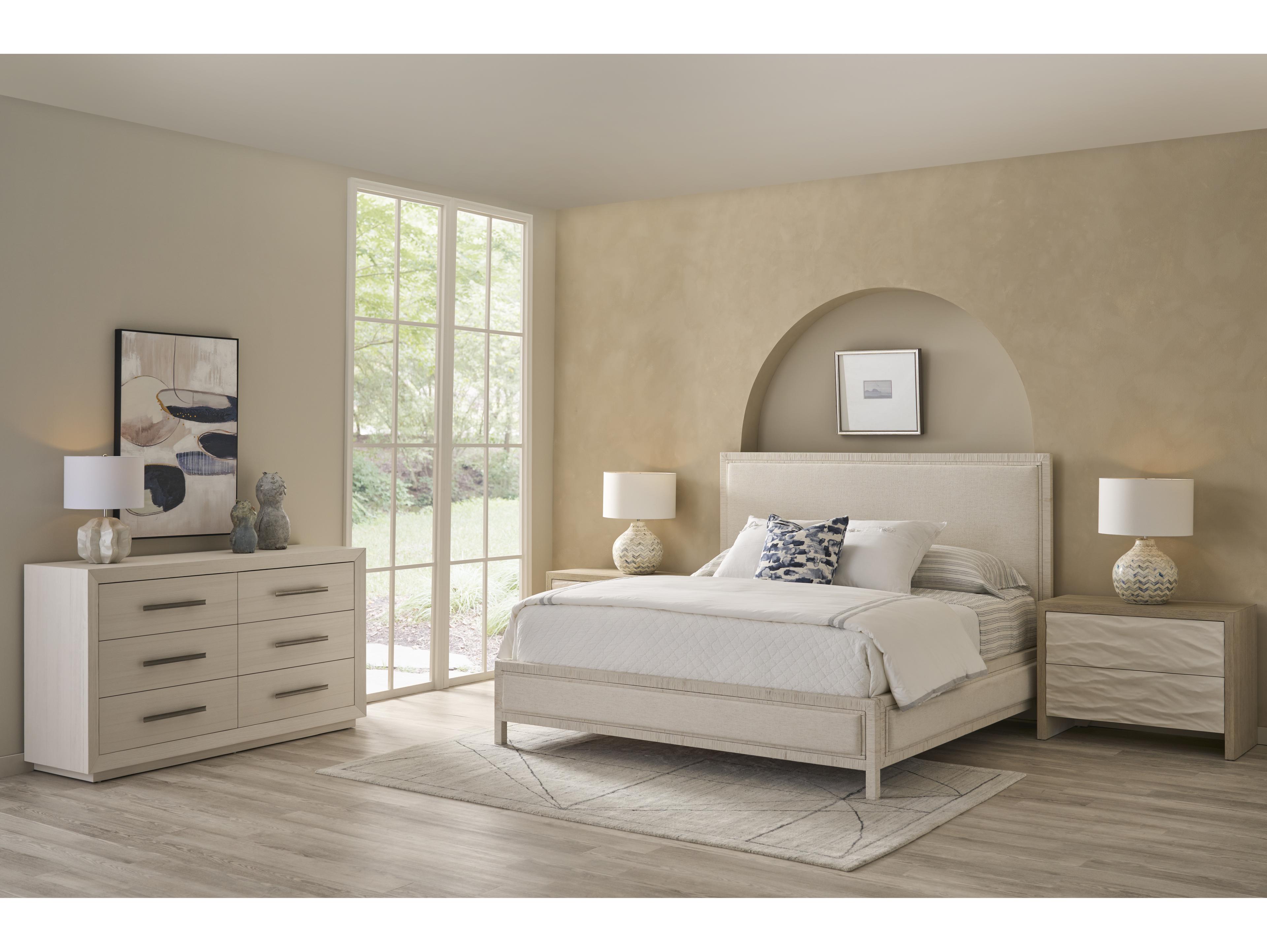 Coastal Living Home Oasis White Wood King Panel Bed