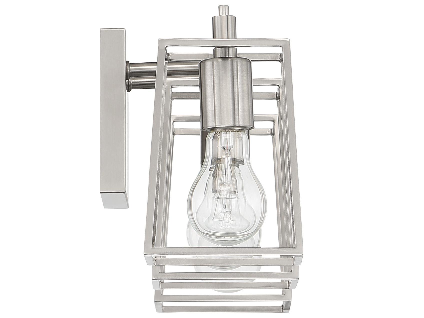 Craftmade Dunn 3-Light Brushed Polished Nickel Glass Vanity Light