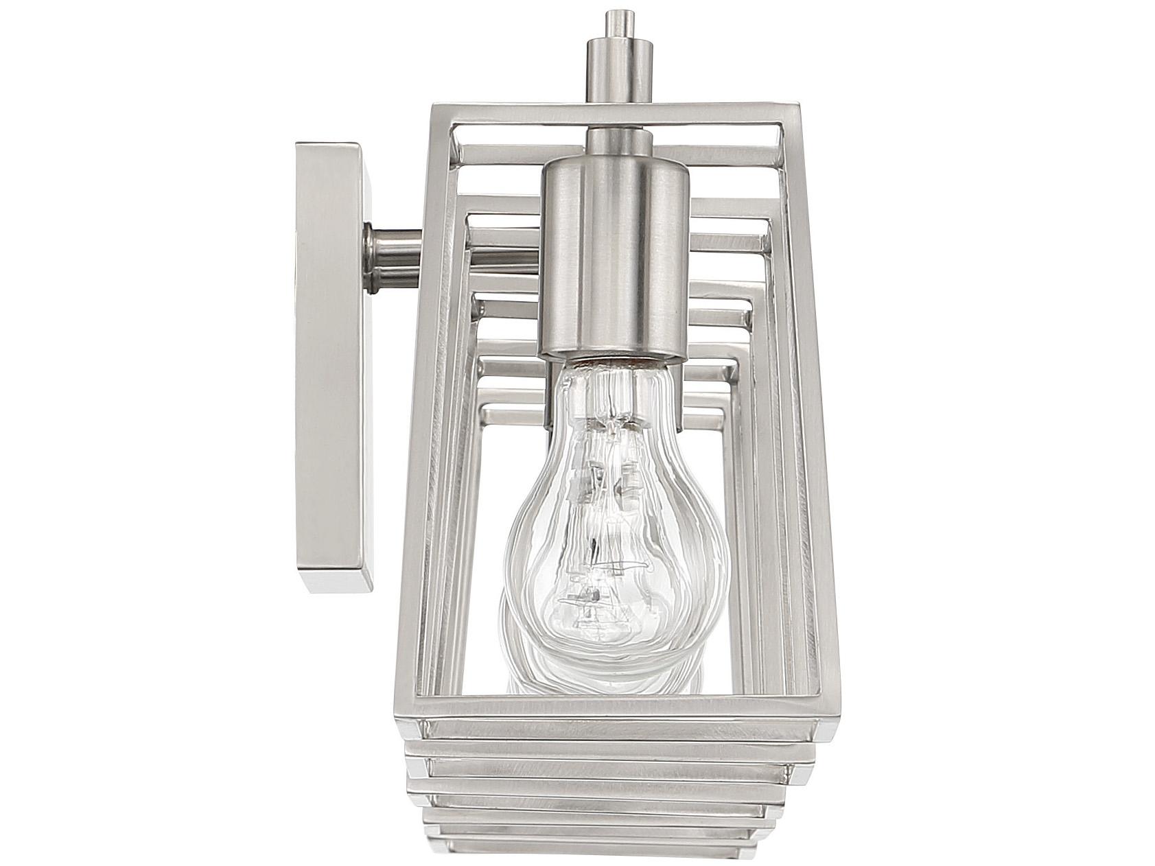 Craftmade Dunn 5-Light Brushed Polished Nickel Glass Vanity Light