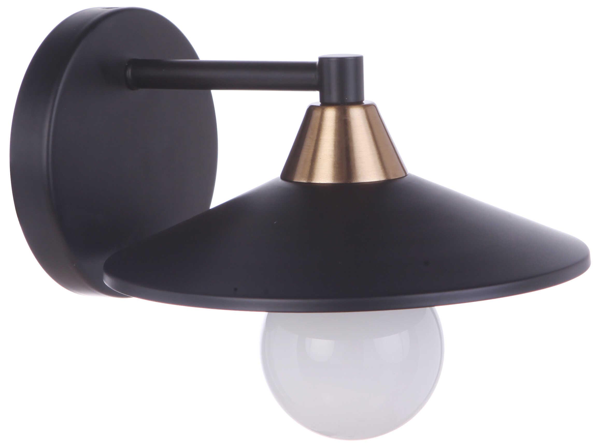 Craftmade Isaac 1-Light Flat Black Satin Brass Vanity Light