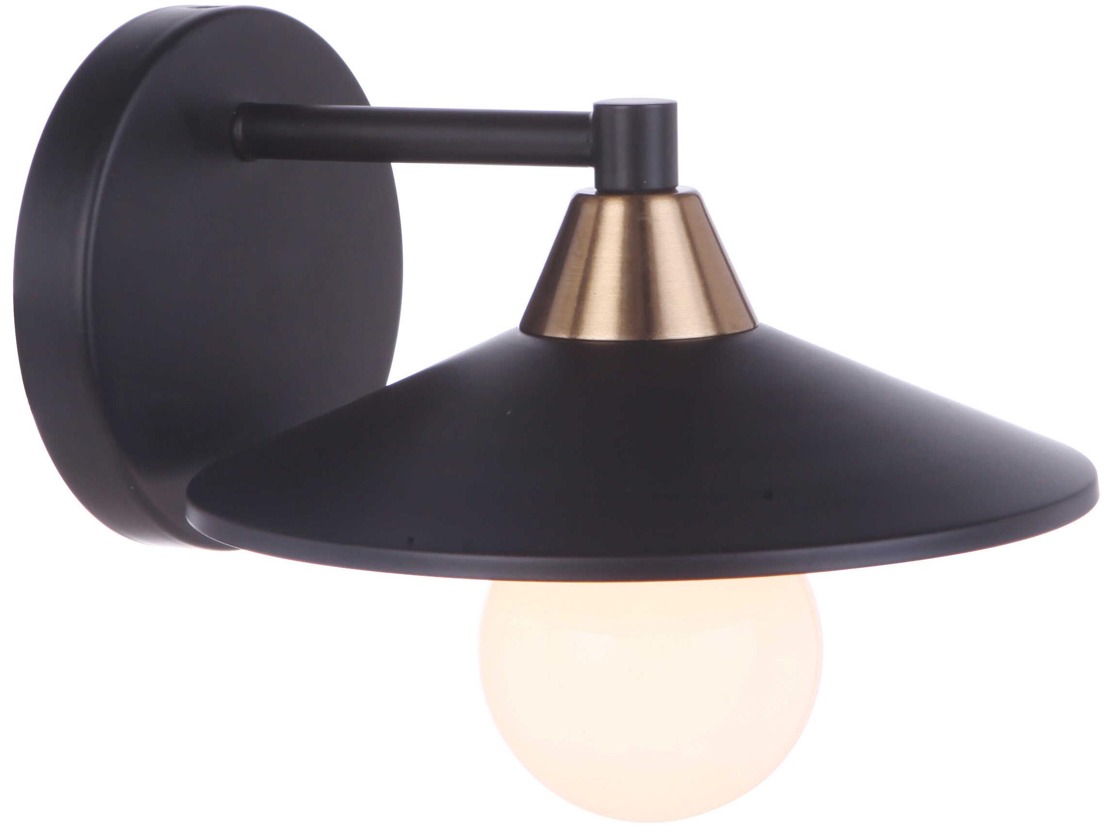 Craftmade Isaac 1-Light Flat Black Satin Brass Vanity Light