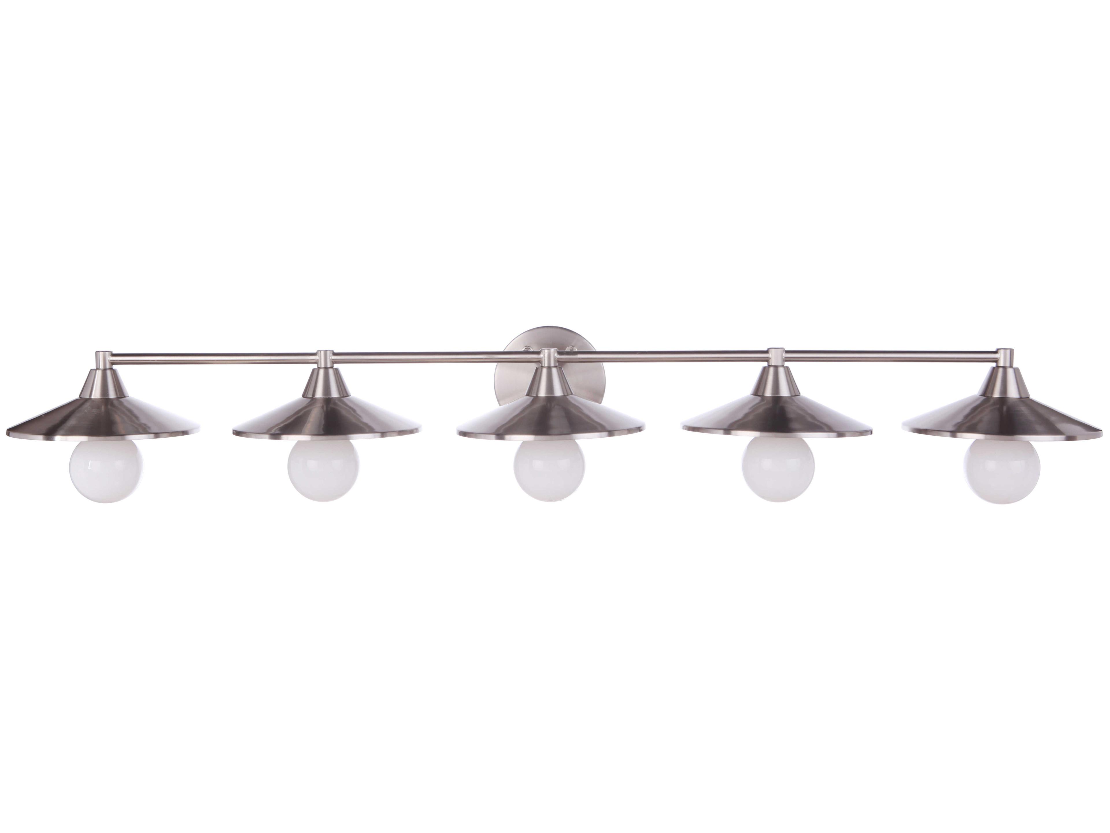 Craftmade Isaac 5-Light Brushed Polished Nickel Vanity Light