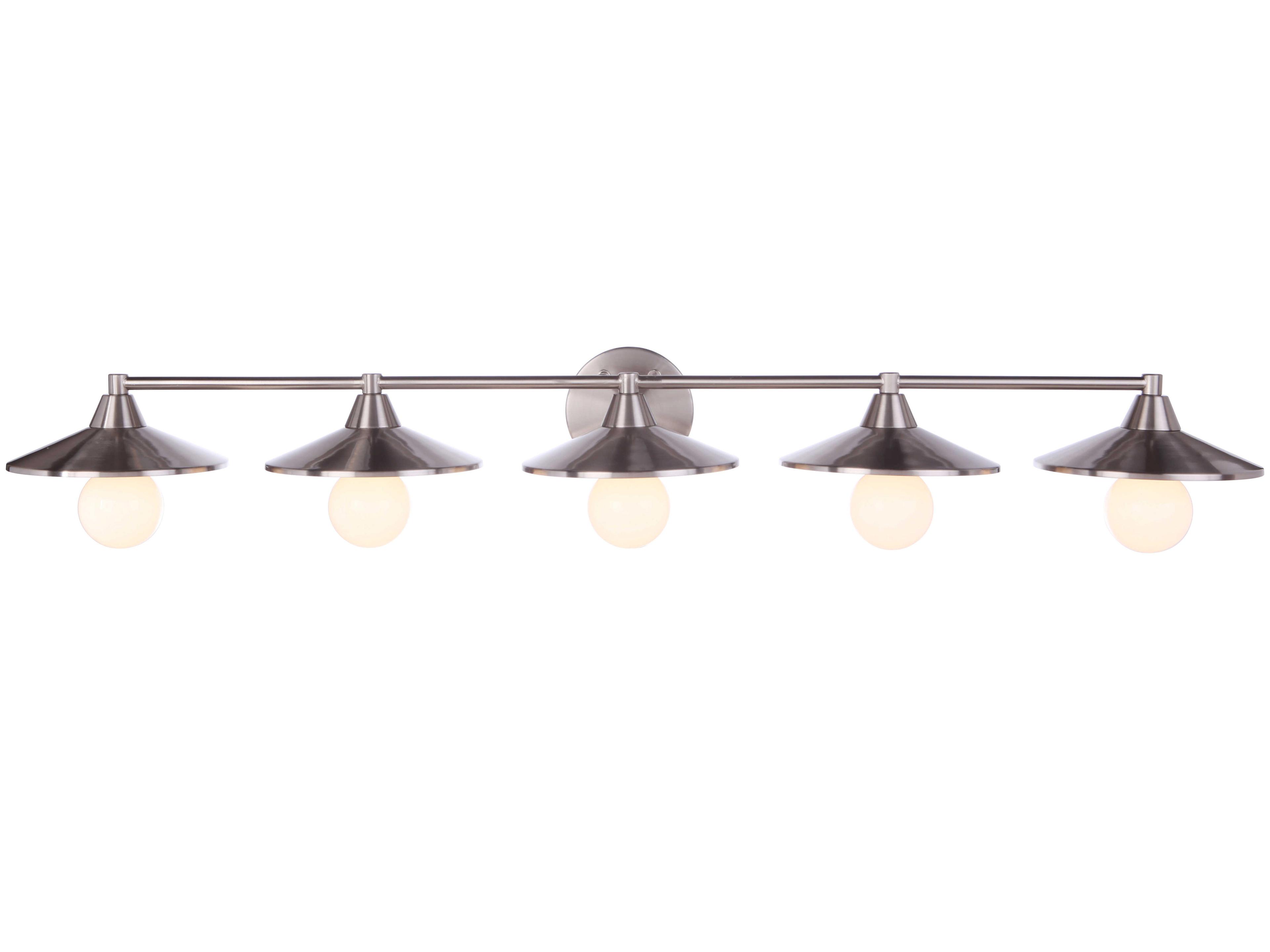 Craftmade Isaac 5-Light Brushed Polished Nickel Vanity Light