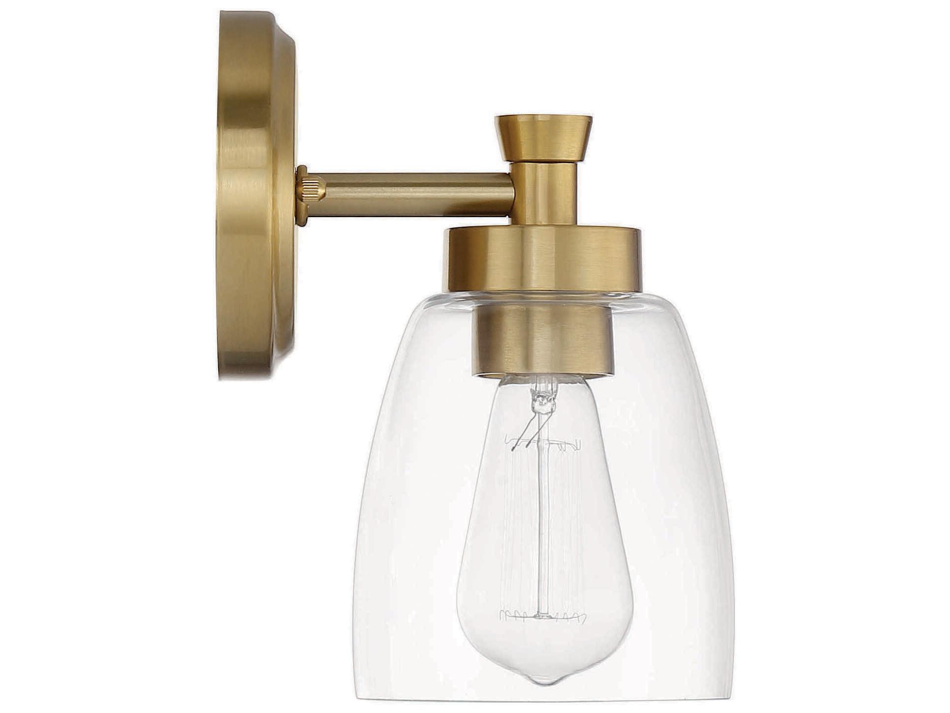 Craftmade Henning 1-Light Satin Brass Glass Wall Sconce