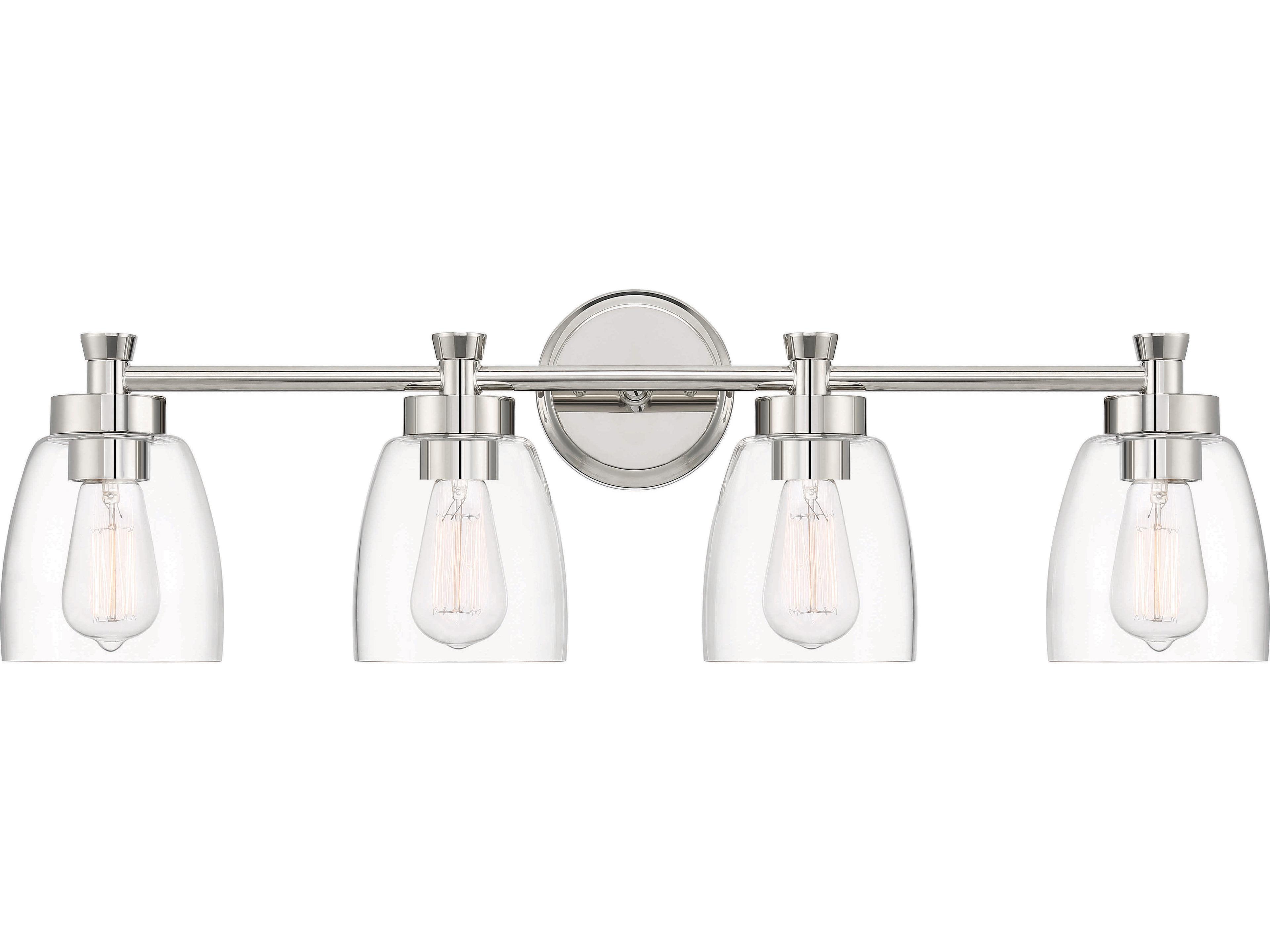 Craftmade Henning 4-Light Polished Nickel Glass Vanity Light