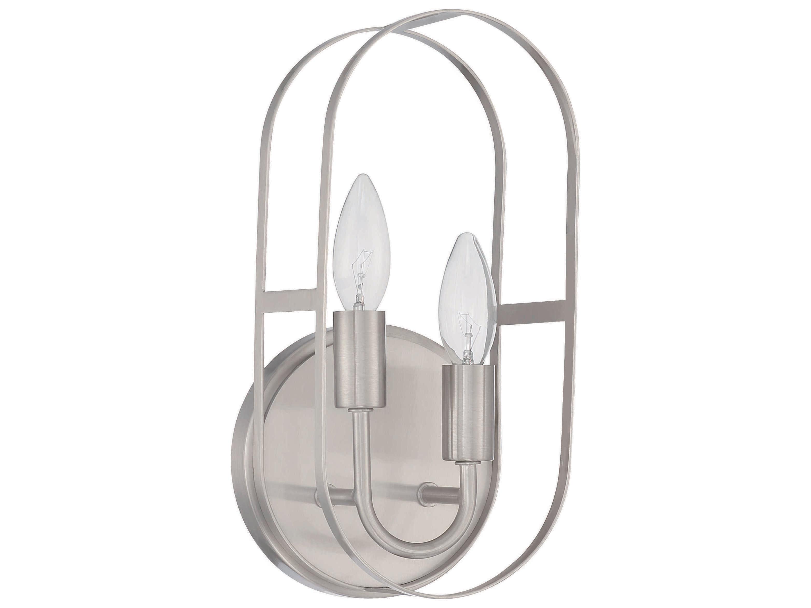 Craftmade Mindful 2-Light Brushed Polished Nickel Wall Sconce