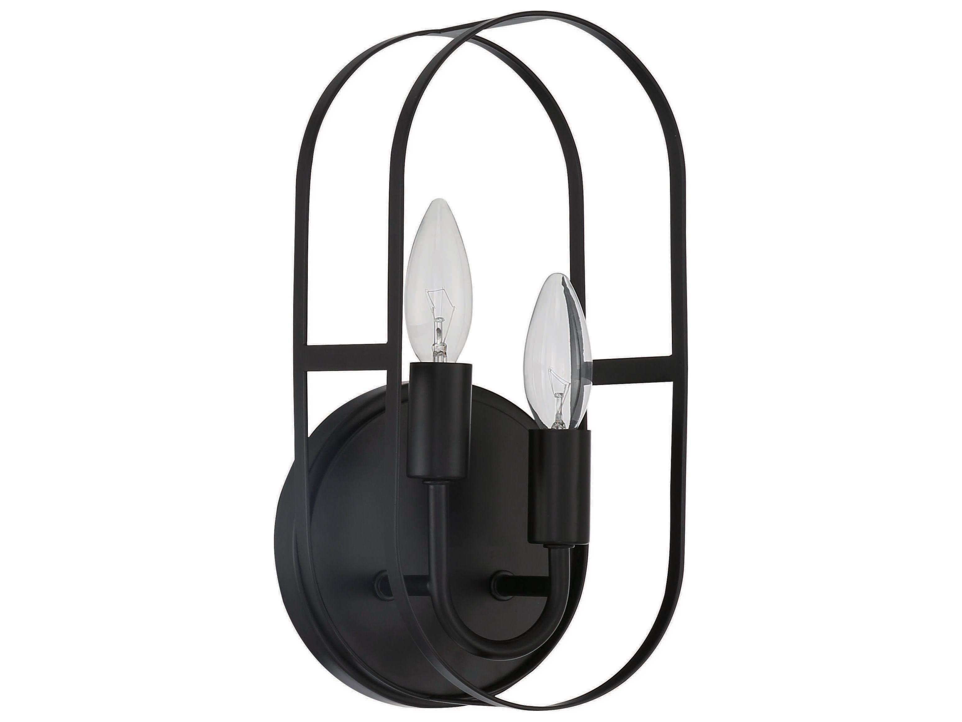 Craftmade Mindful 2-Light Flat Black Wall Sconce