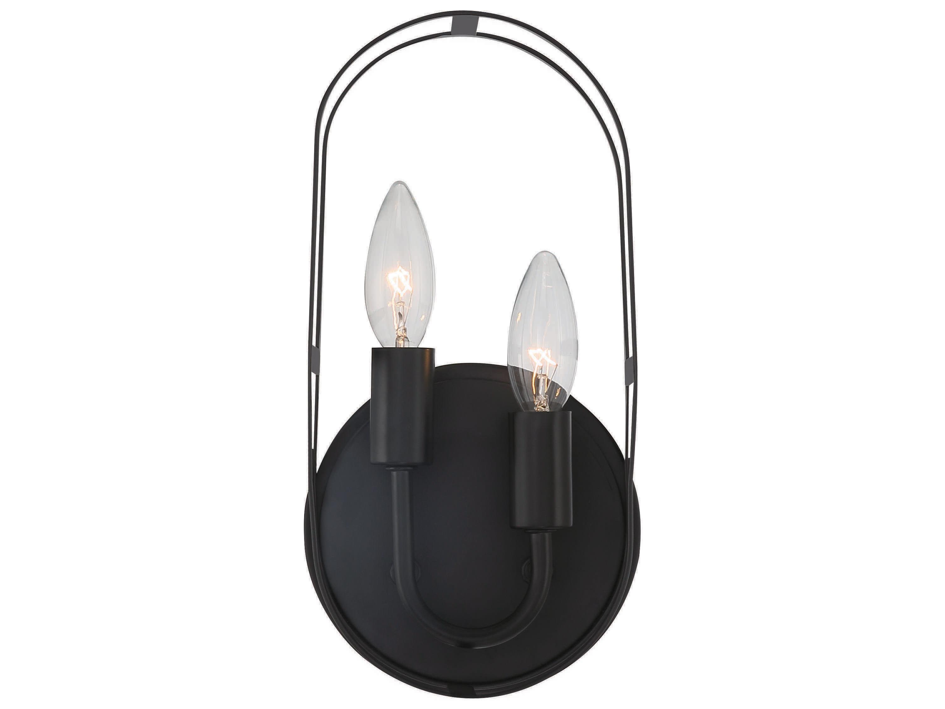 Craftmade Mindful 2-Light Flat Black Wall Sconce