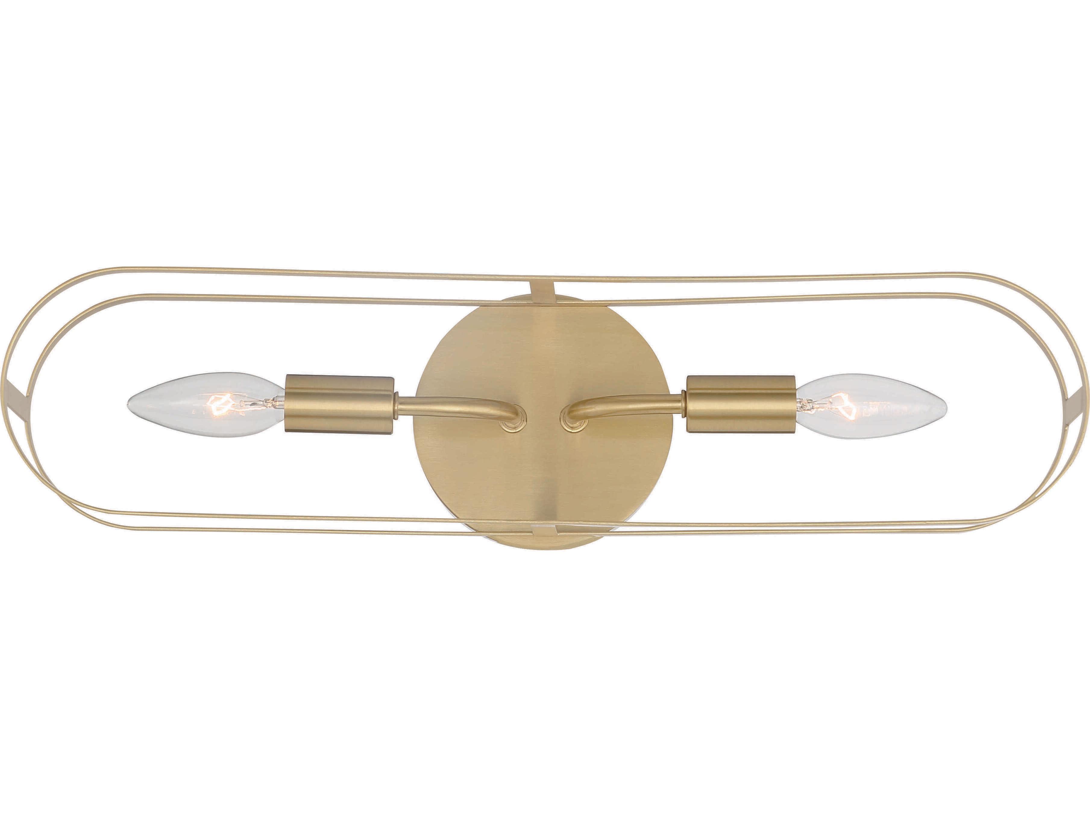 Craftmade Mindful 2-Light Satin Brass Vanity Light