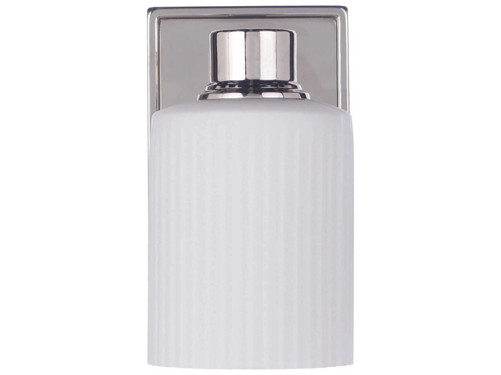 Craftmade Bretton 1-Light Polished Nickel Glass Wall Sconce