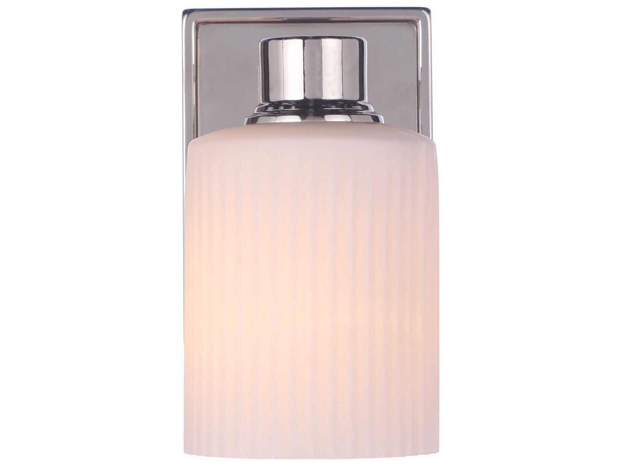 Craftmade Bretton 1-Light Polished Nickel Glass Wall Sconce