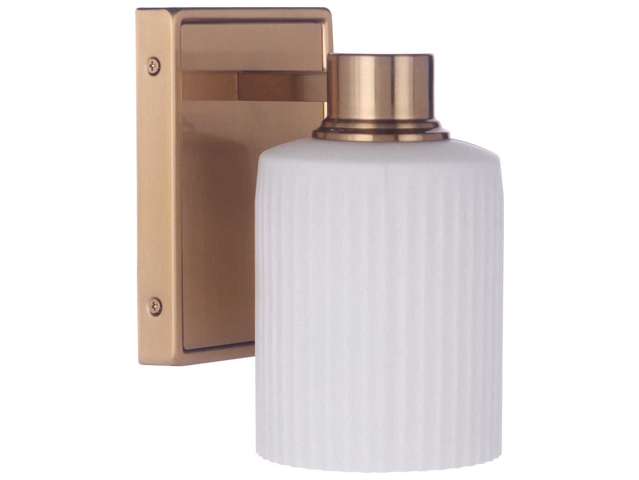 Craftmade Bretton 1-Light Satin Brass Glass Wall Sconce