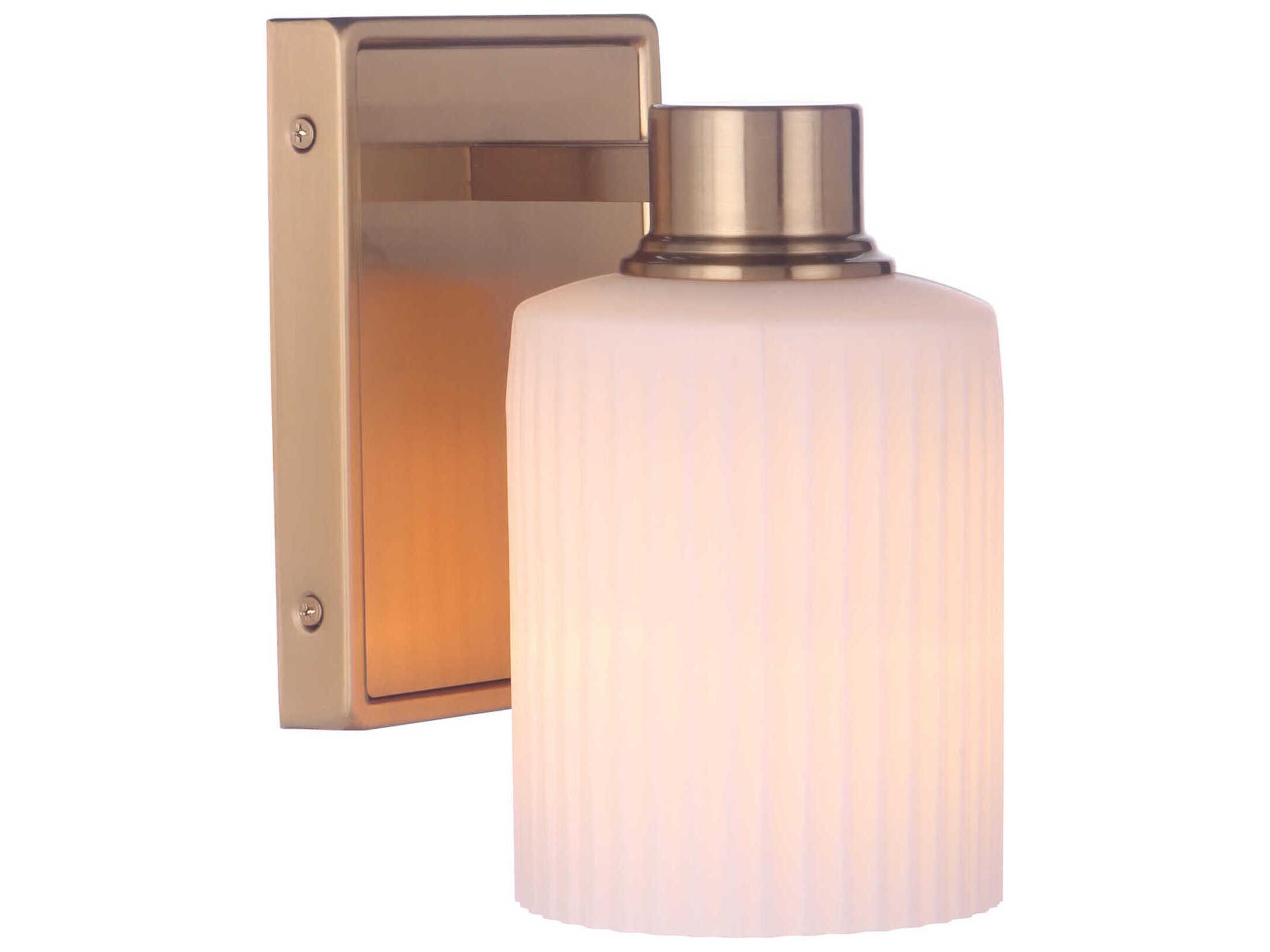 Craftmade Bretton 1-Light Satin Brass Glass Wall Sconce