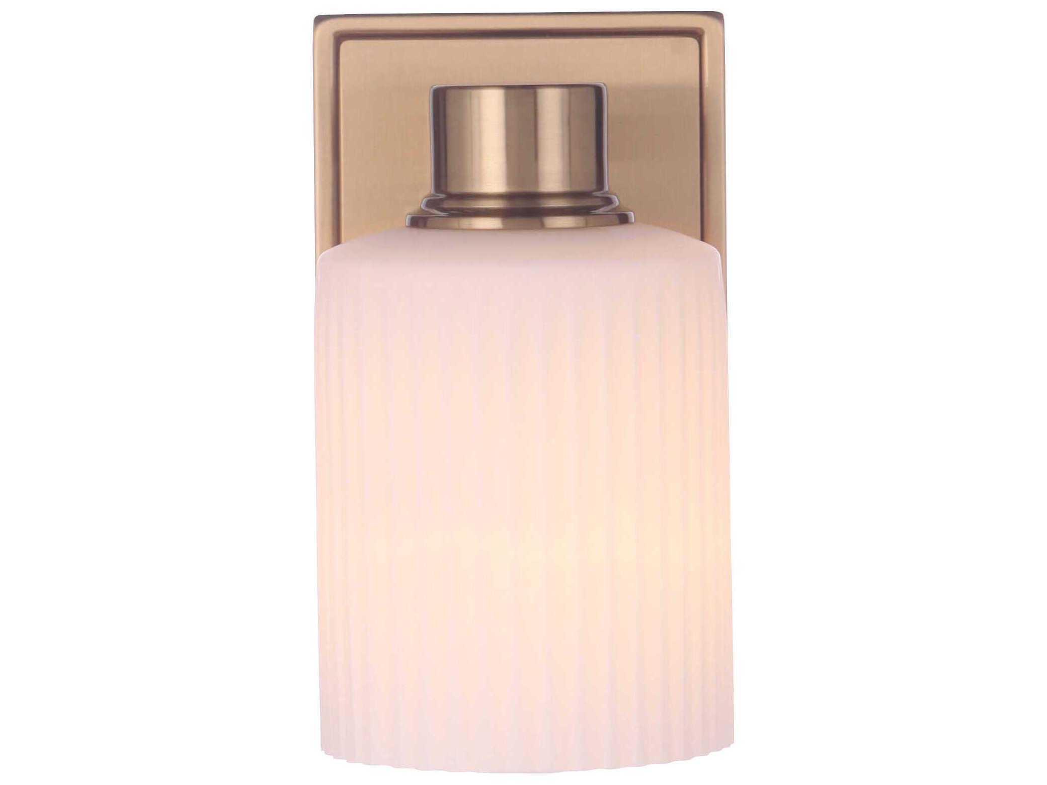 Craftmade Bretton 1-Light Satin Brass Glass Wall Sconce