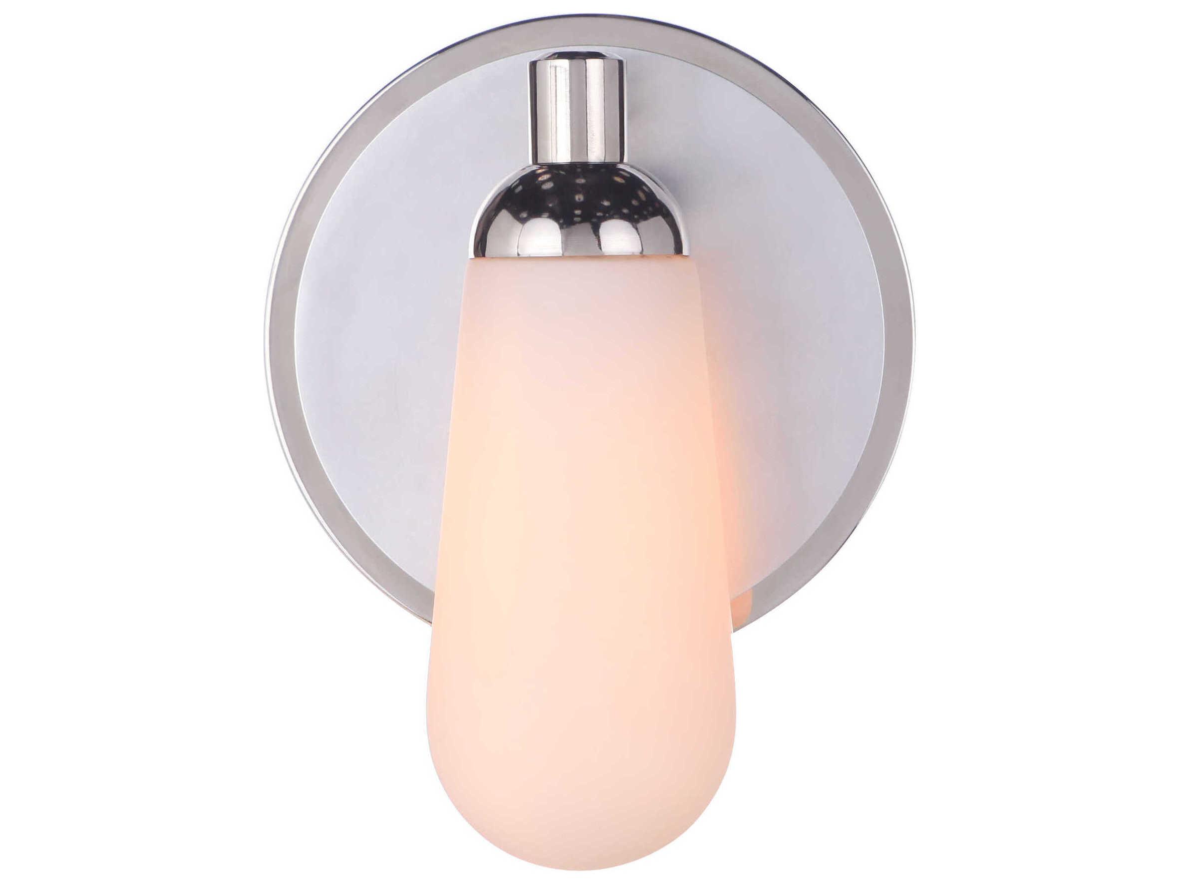 Craftmade Riggs 1-Light Nickel Glass Wall Sconce