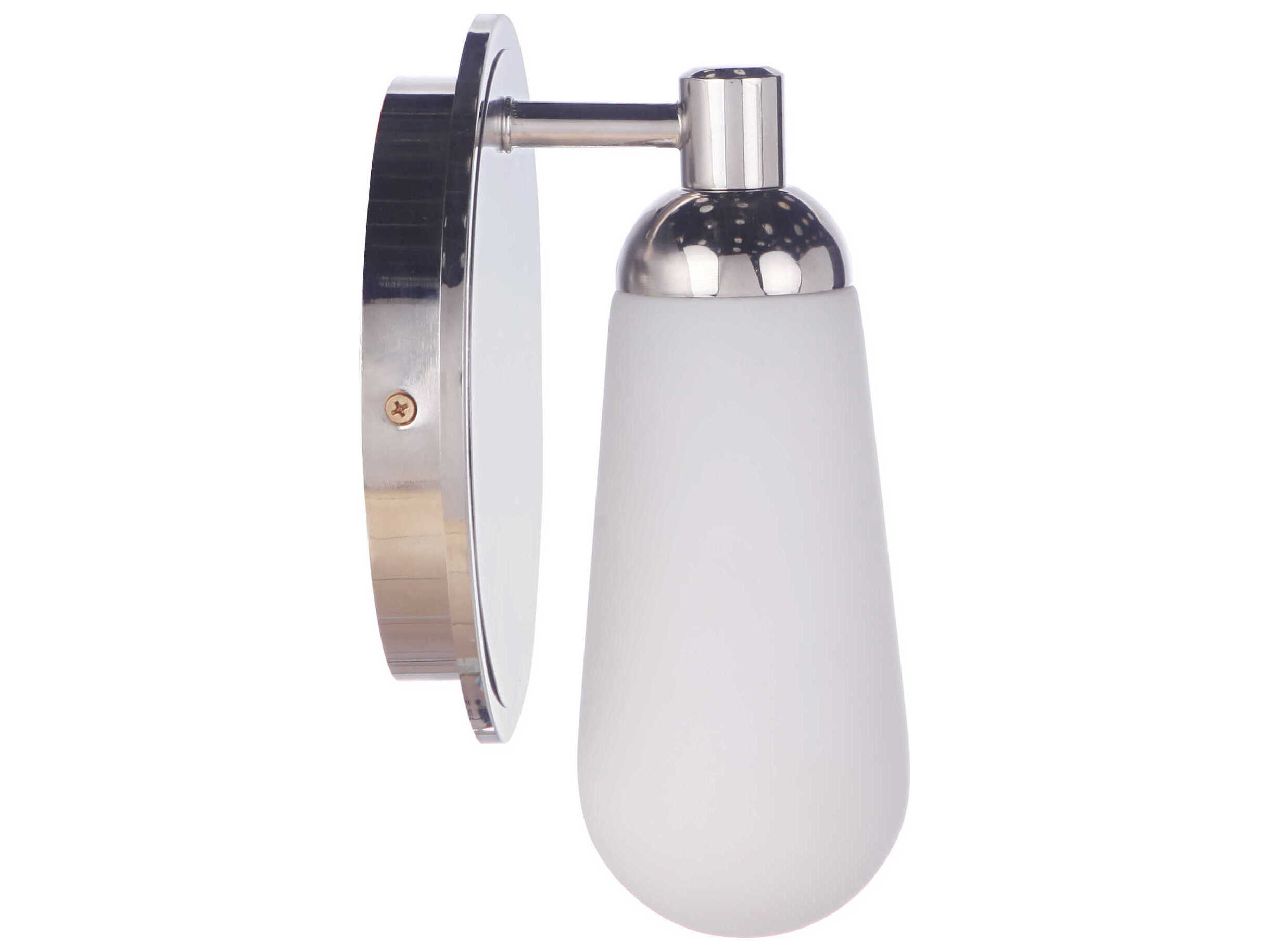 Craftmade Riggs 1-Light Nickel Glass Wall Sconce