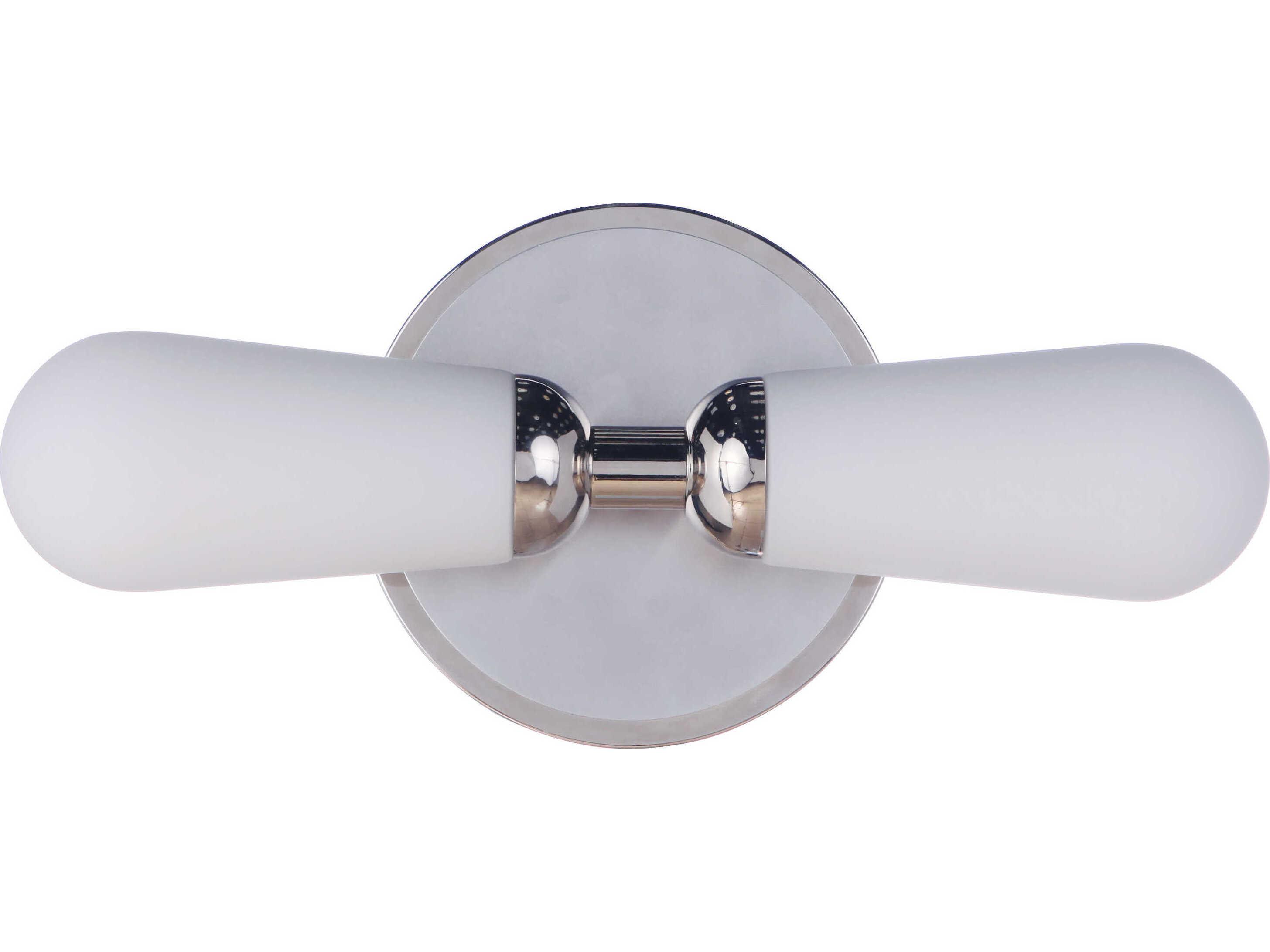 Craftmade Riggs 2-Light Nickel Glass Vanity Light