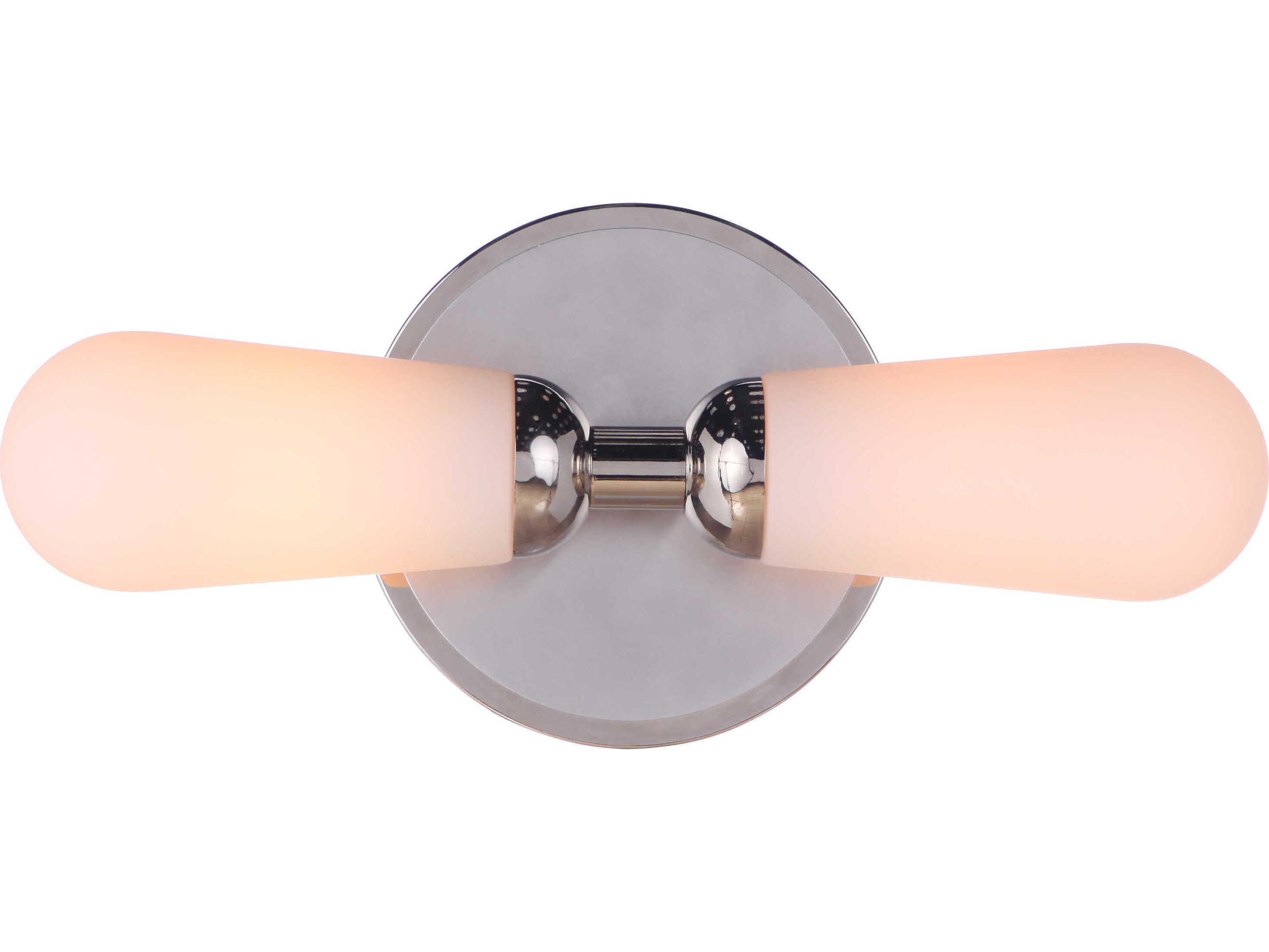 Craftmade Riggs 2-Light Nickel Glass Vanity Light