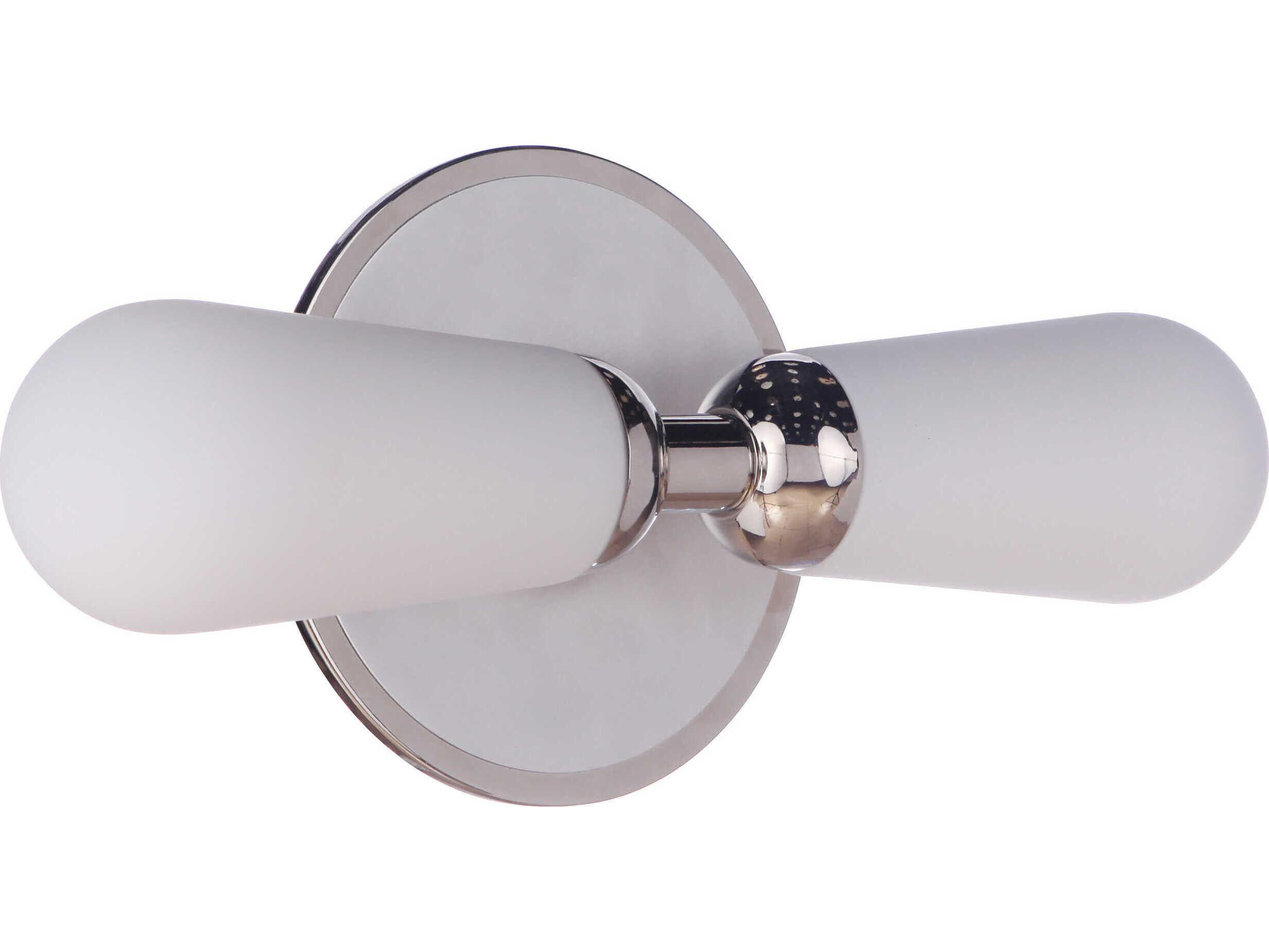 Craftmade Riggs 2-Light Nickel Glass Vanity Light