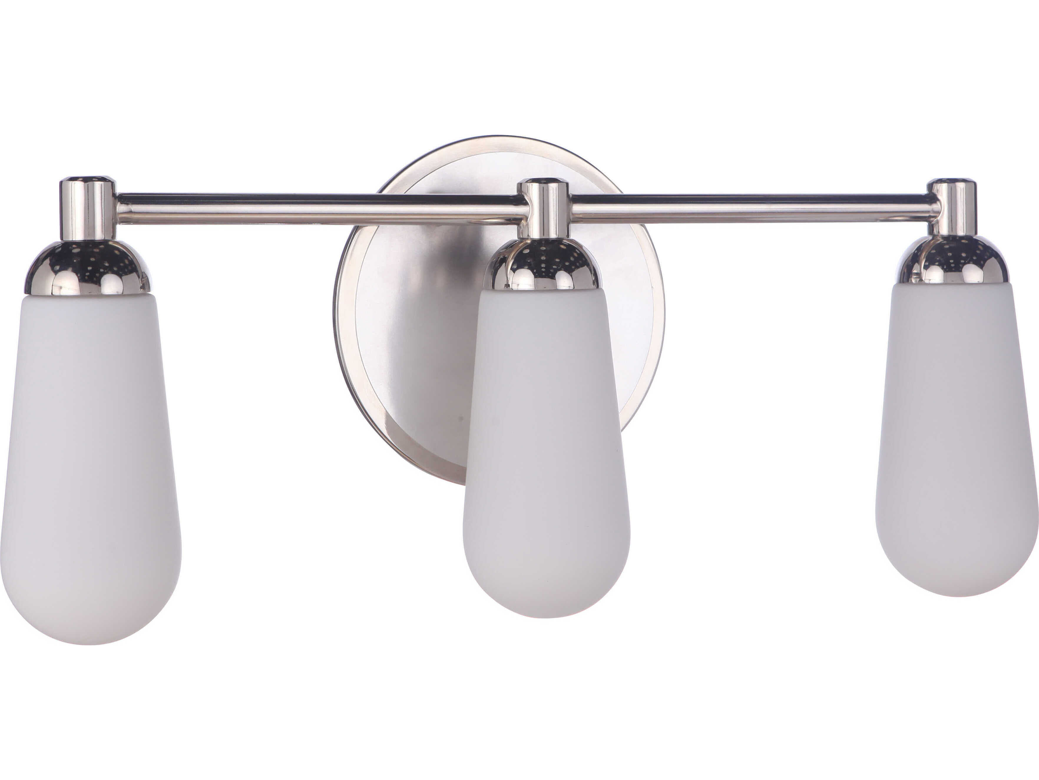 Craftmade Riggs 3-Light Nickel Glass Vanity Light