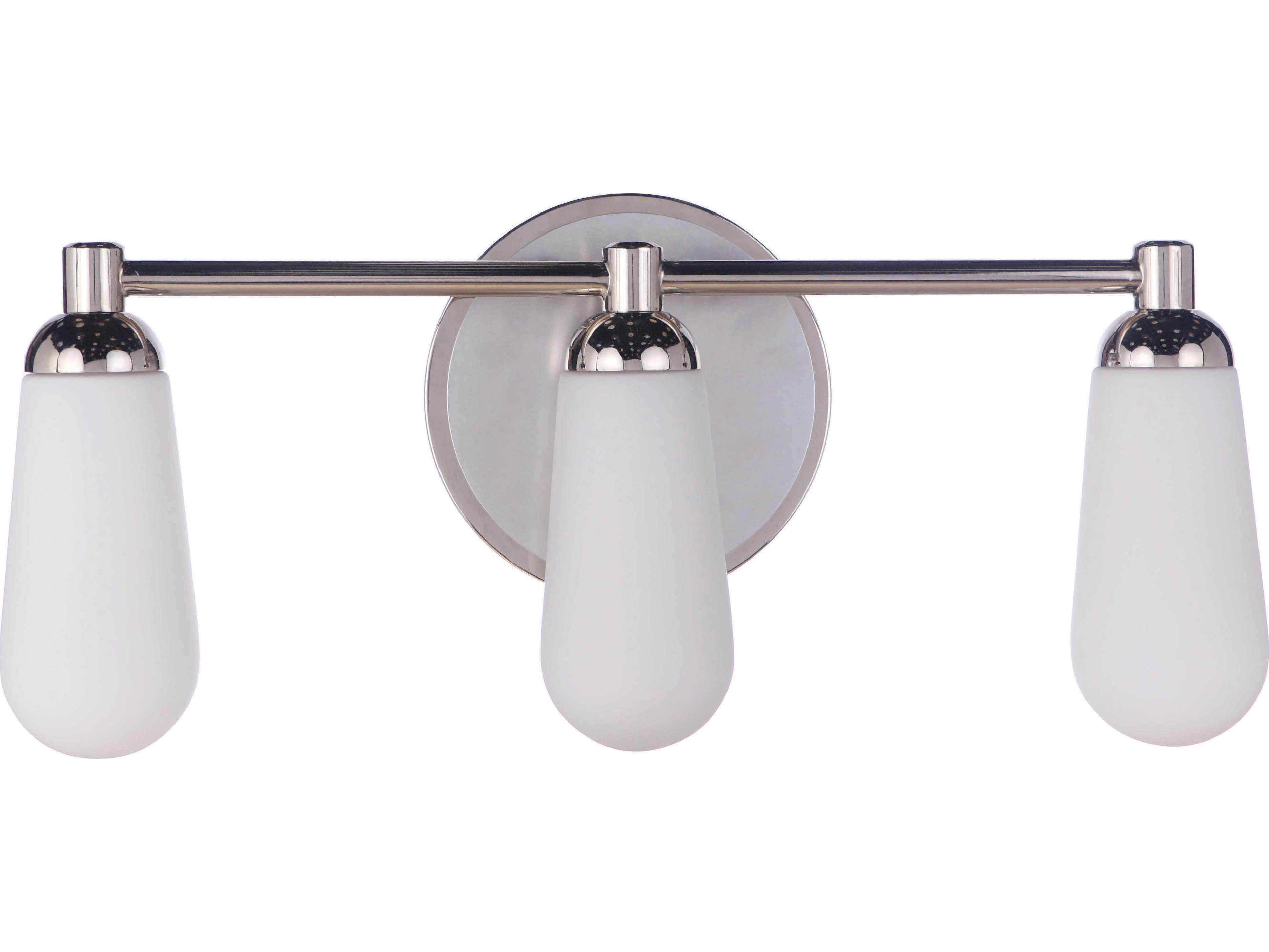 Craftmade Riggs 3-Light Nickel Glass Vanity Light