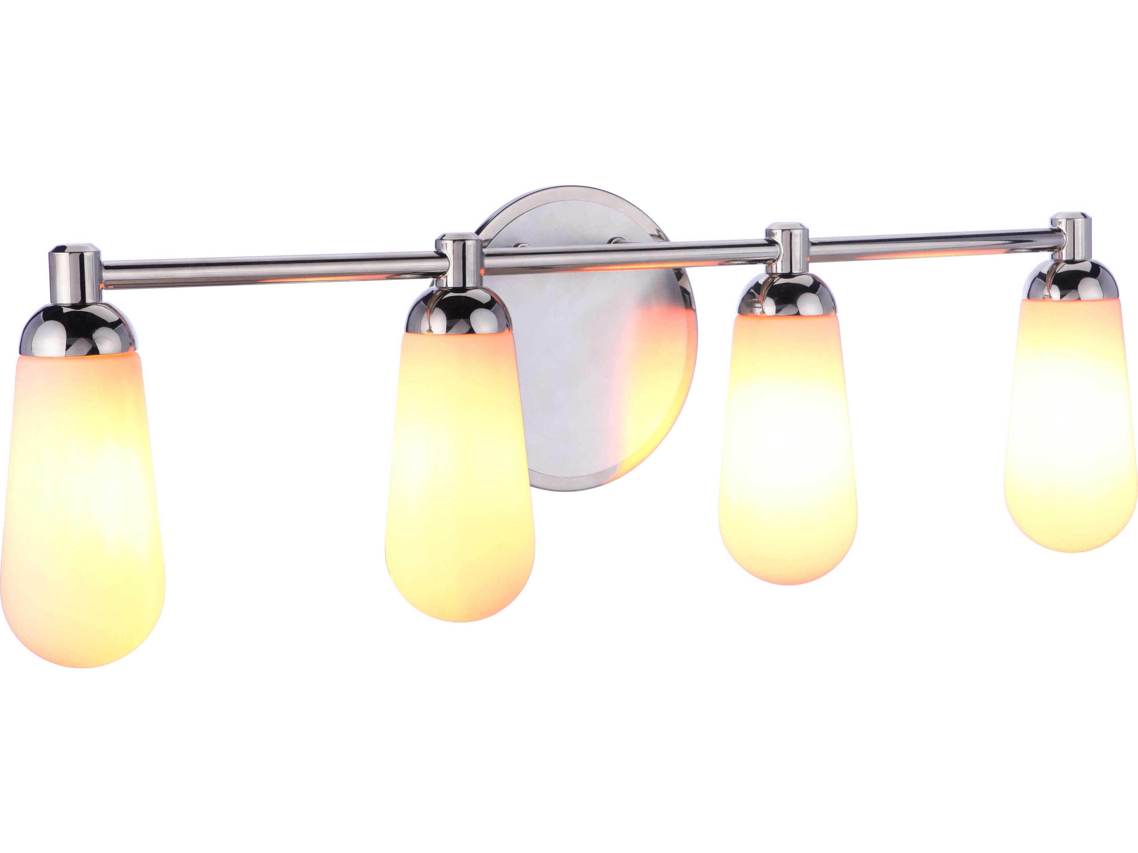 Craftmade Riggs 4-Light Nickel Glass Vanity Light