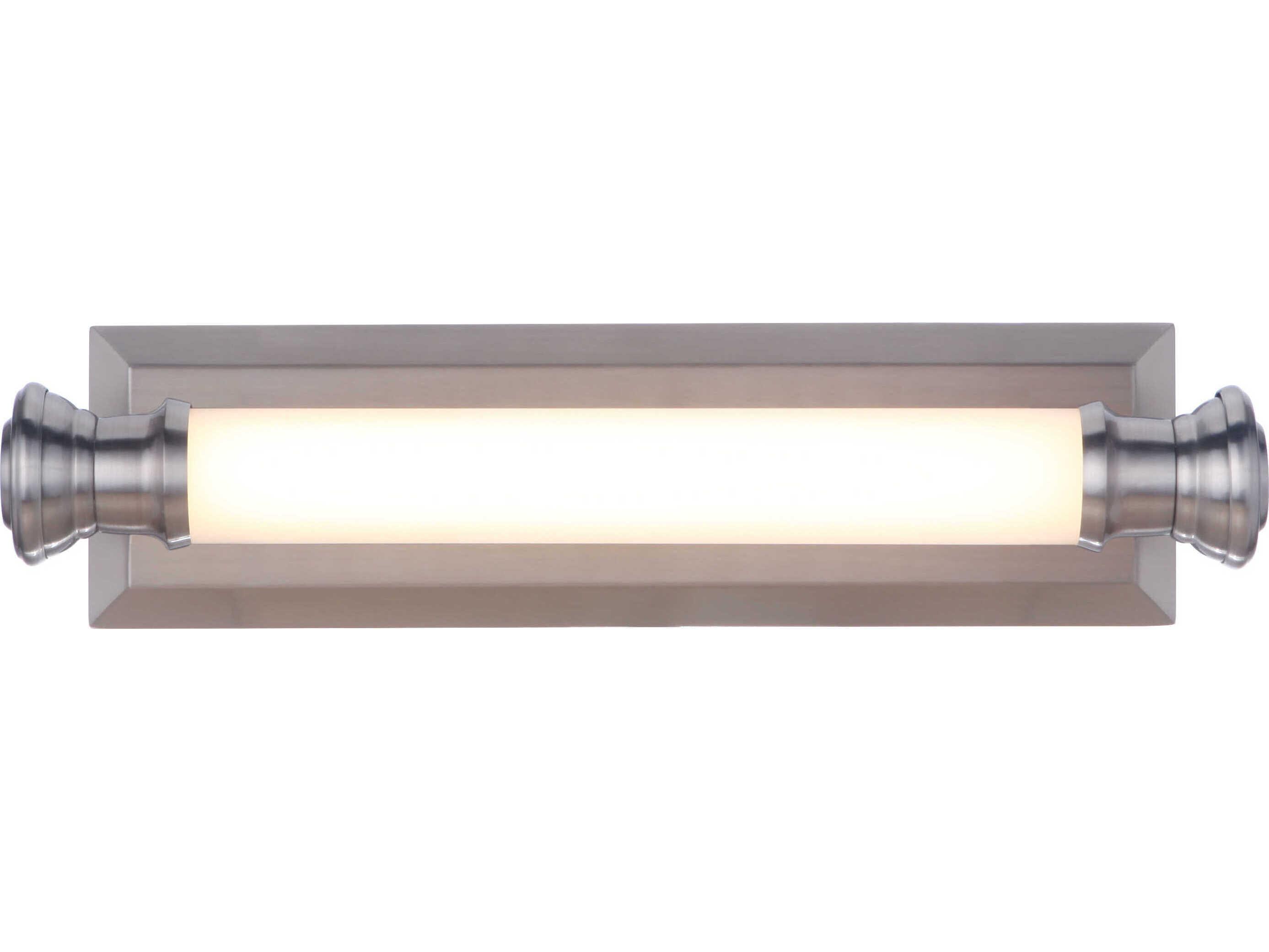 Craftmade Langston 1-Light Brushed Polished Nickel Glass LED Vanity Light