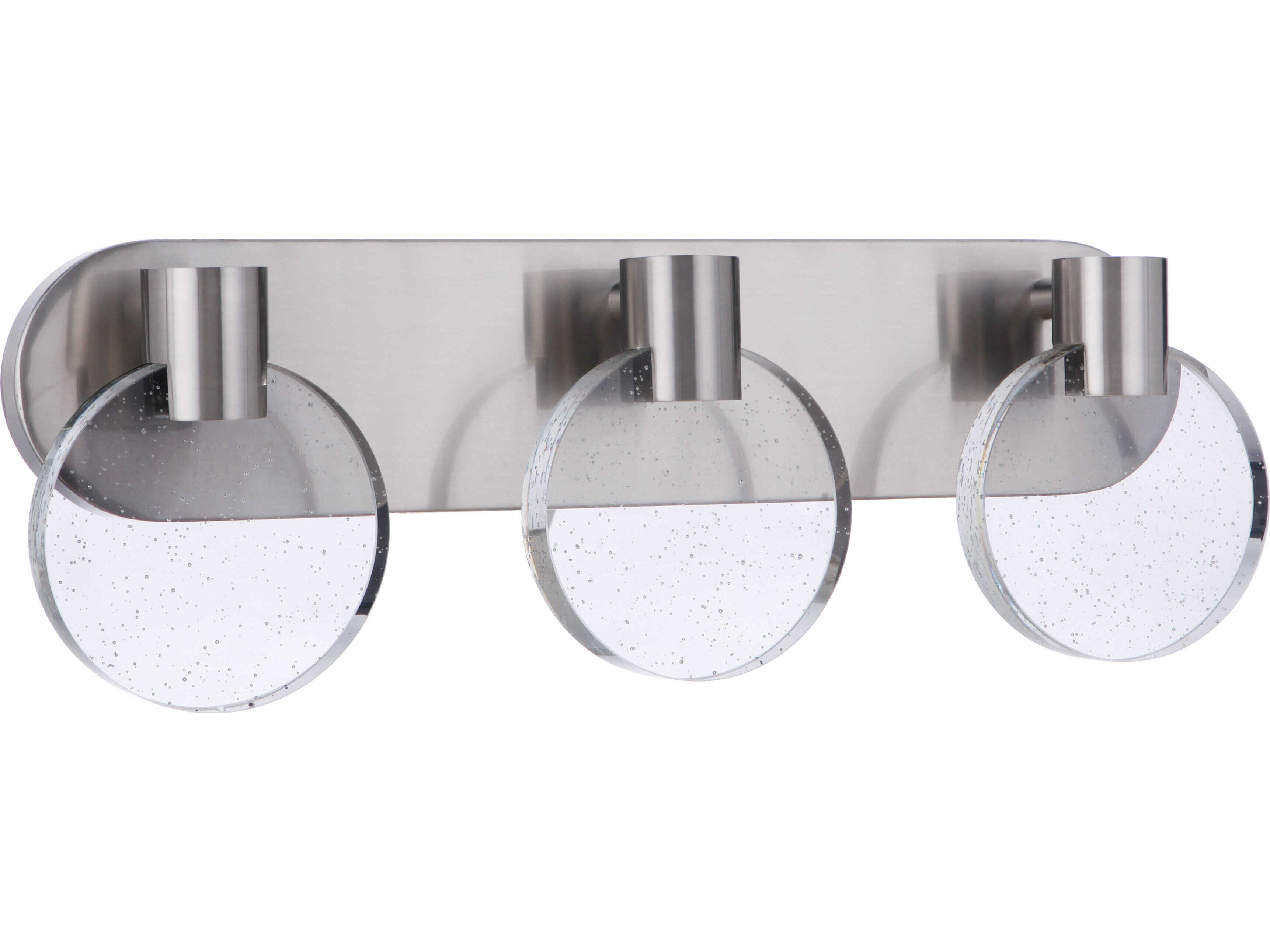 Craftmade Glisten 3-Light Brushed Polished Nickel Glass LED Vanity Light