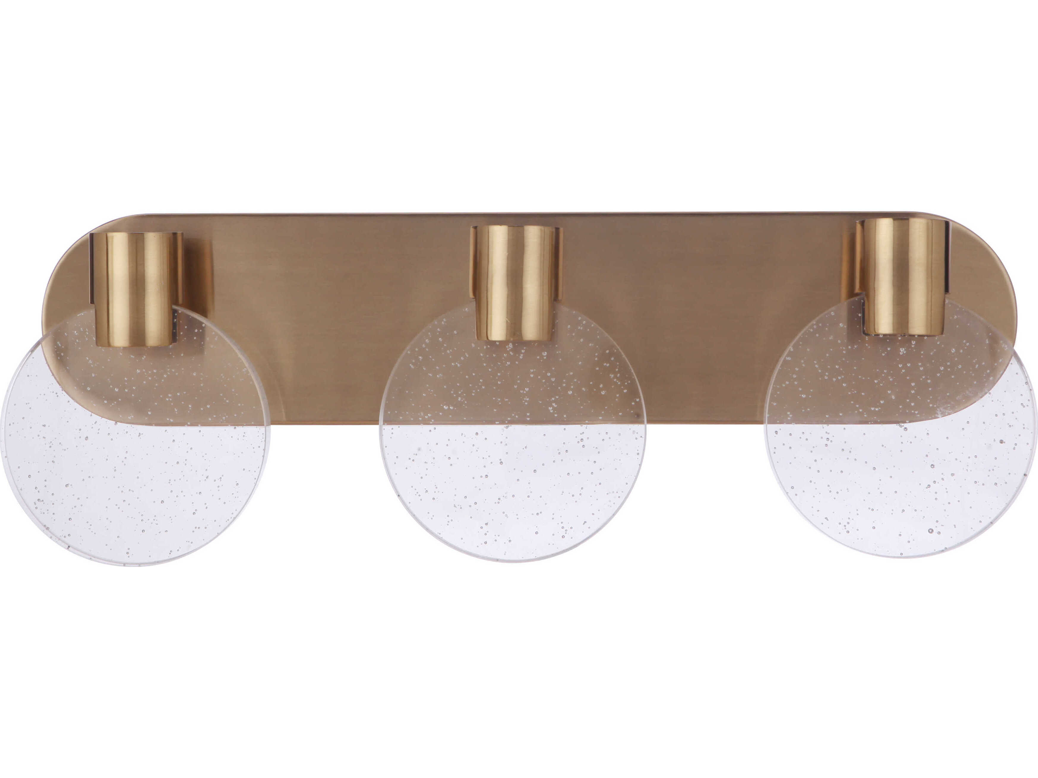 Craftmade Glisten 3-Light Satin Brass Glass LED Vanity Light