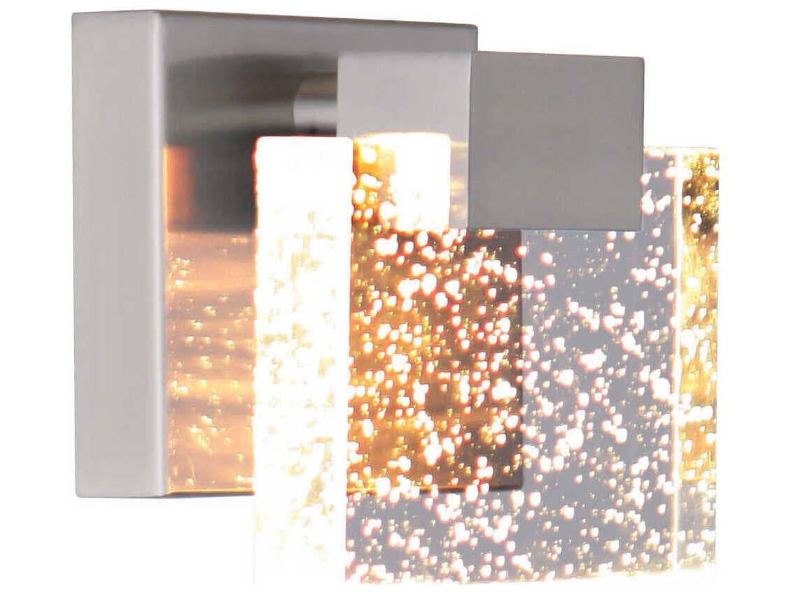 Craftmade Alamere 1-Light Brushed Polished Nickel Glass LED Wall Sconce