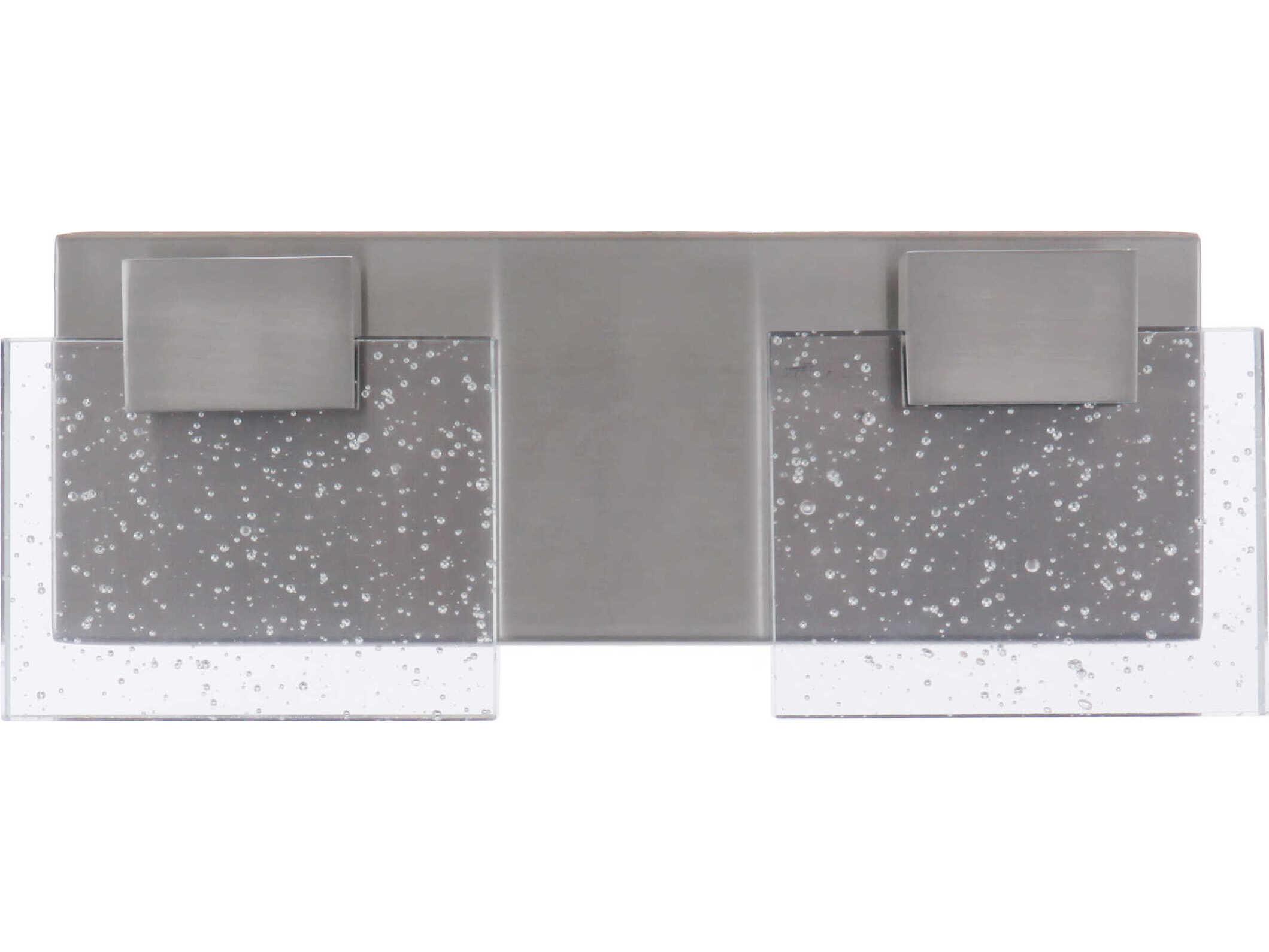 Craftmade Alamere 2-Light Brushed Polished Nickel Glass LED Vanity Light