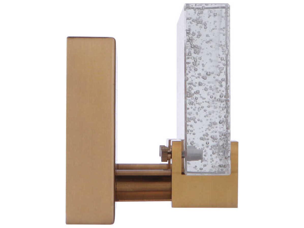 Craftmade Alamere 2-Light Satin Brass Clear Glass LED Vanity Light