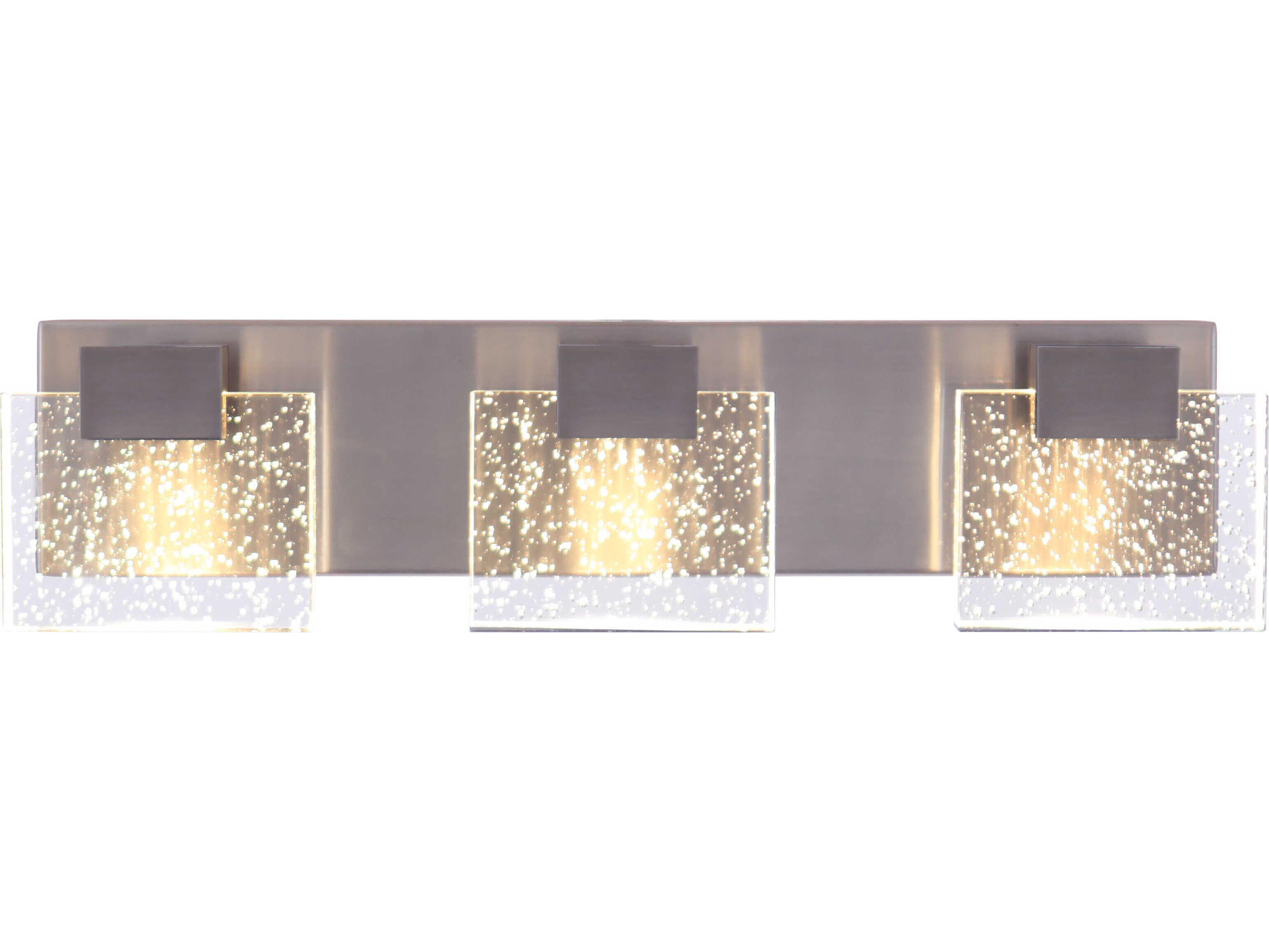 Craftmade Alamere 3-Light Brushed Polished Nickel Glass LED Vanity Light