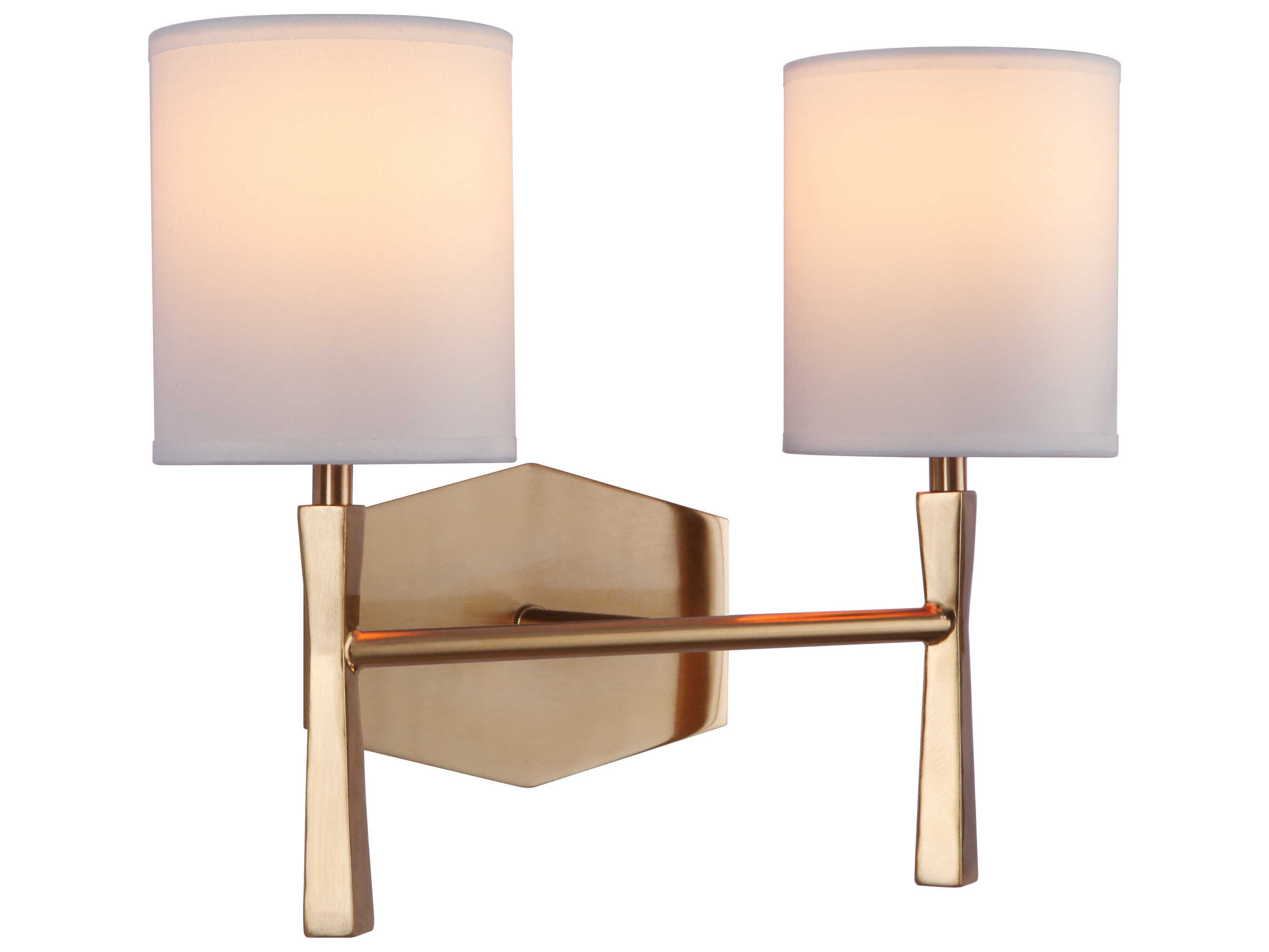 Craftmade Chatham 2-Light Satin Brass Vanity Light