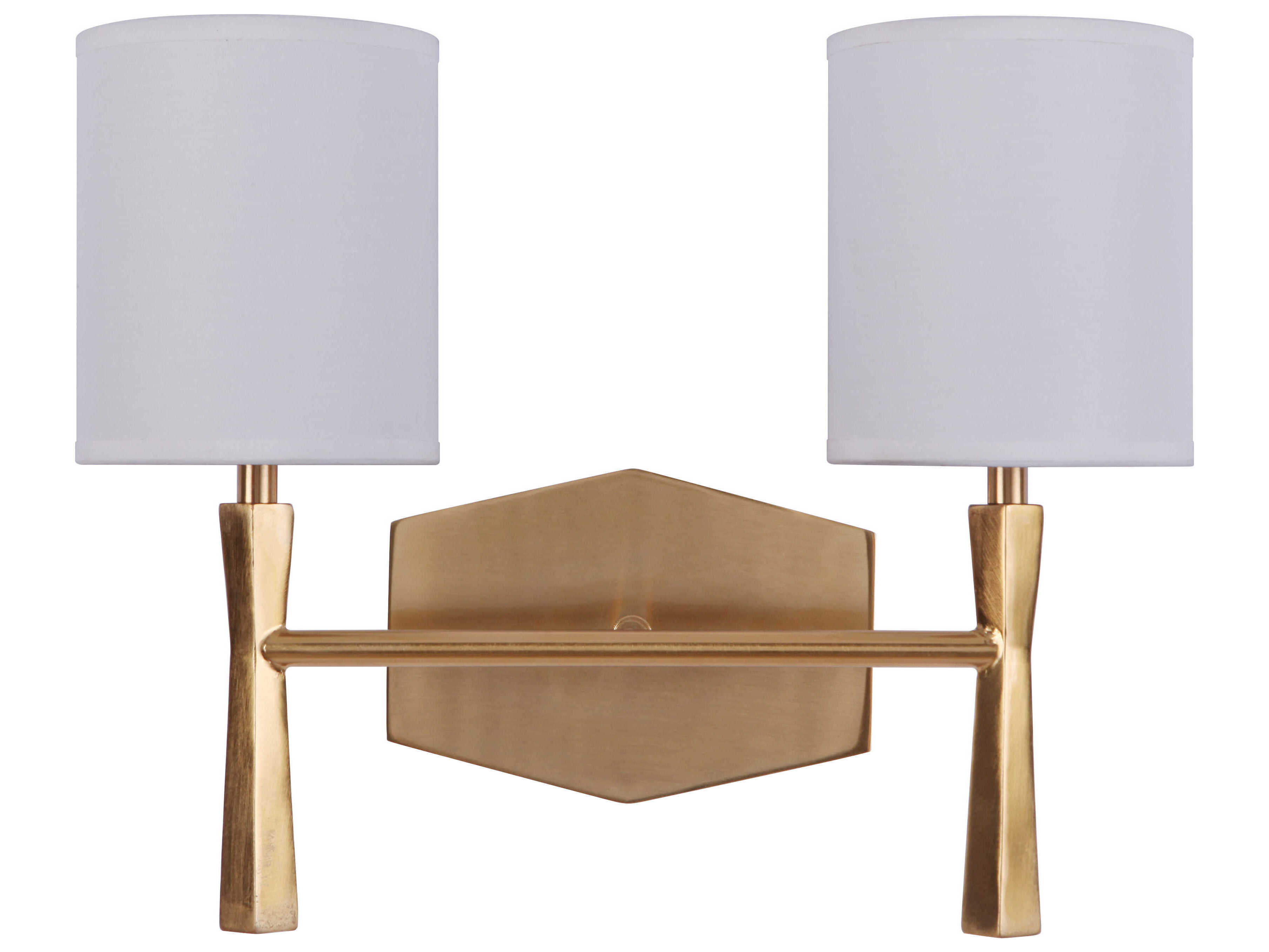 Craftmade Chatham 2-Light Satin Brass Vanity Light
