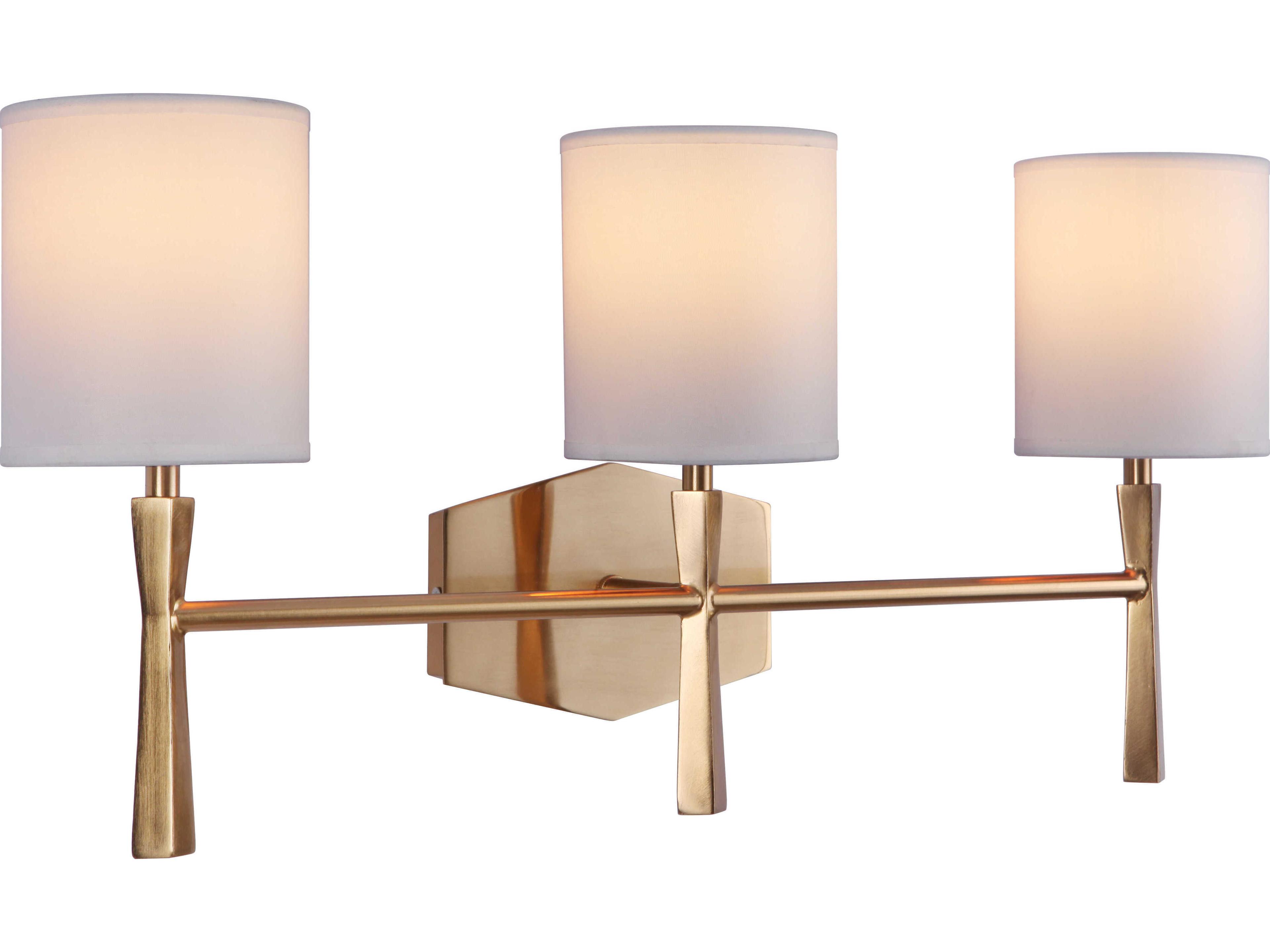 Craftmade Chatham 3-Light Satin Brass Vanity Light