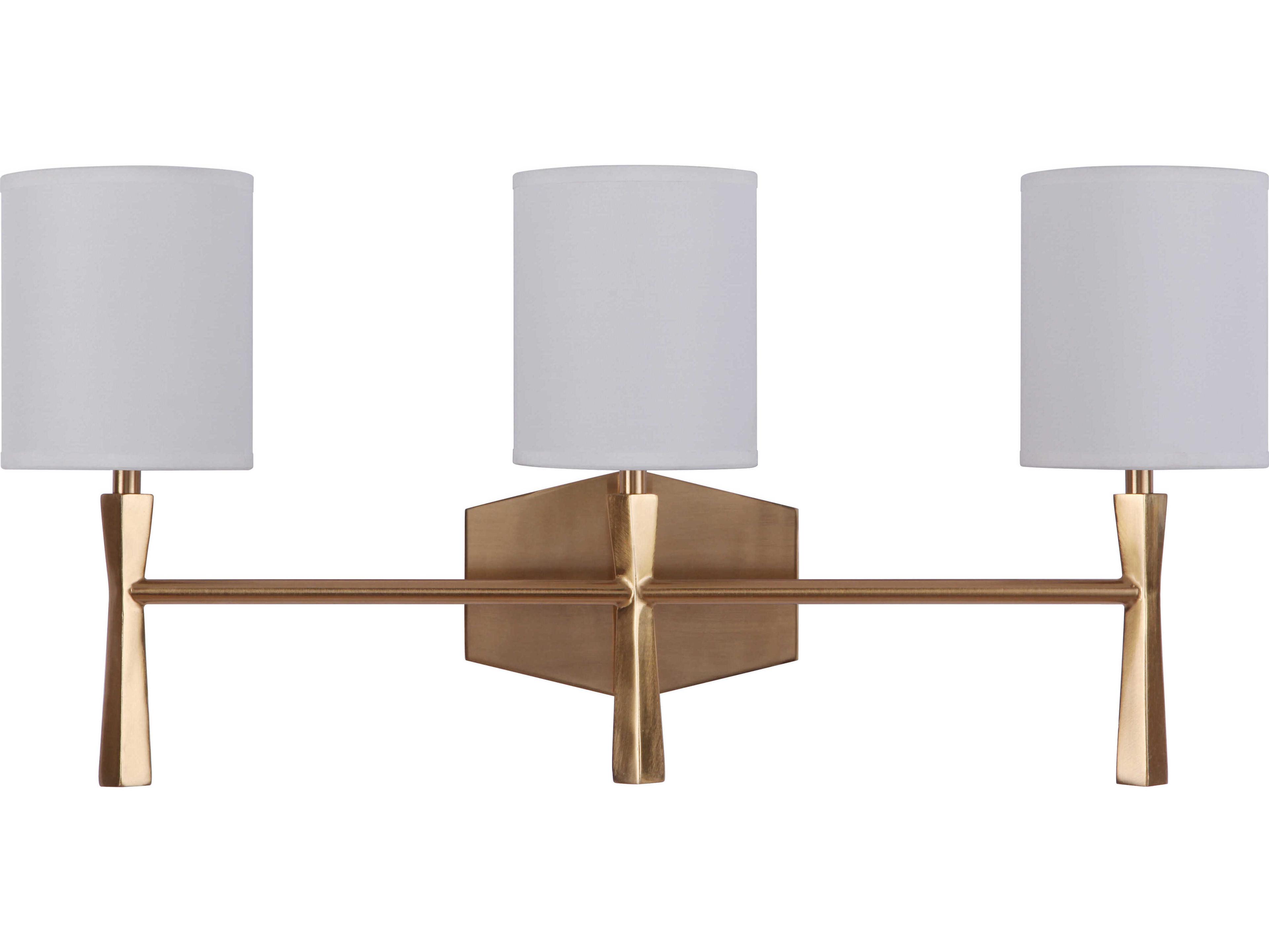 Craftmade Chatham 3-Light Satin Brass Vanity Light