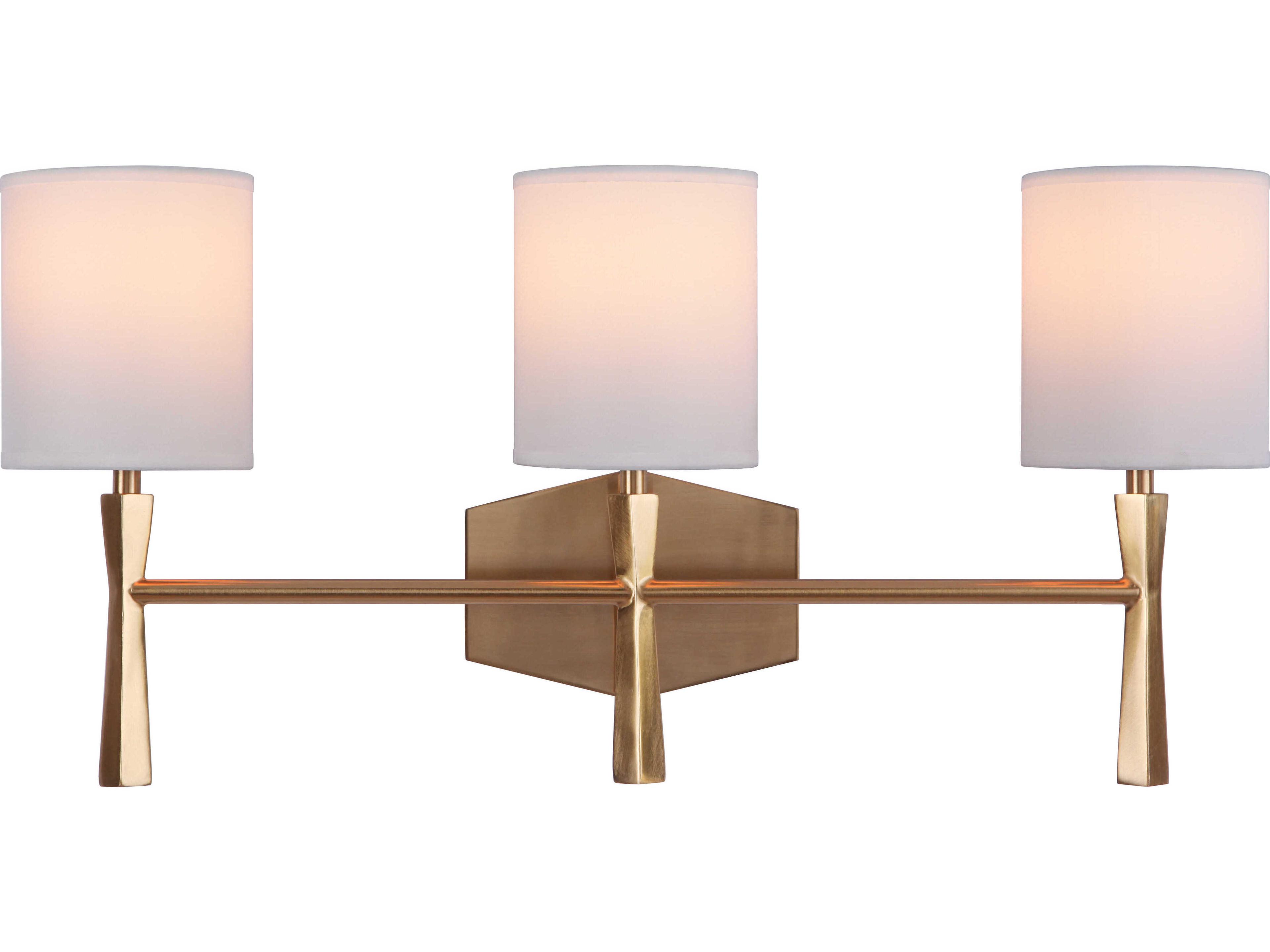Craftmade Chatham 3-Light Satin Brass Vanity Light