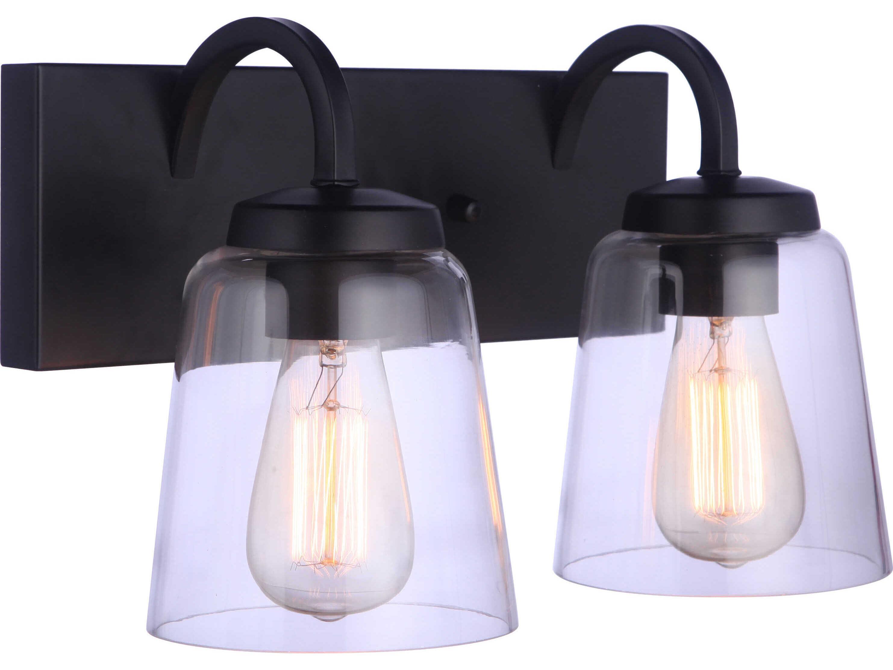 Craftmade Elsa 2-Light Flat Black Vanity Light