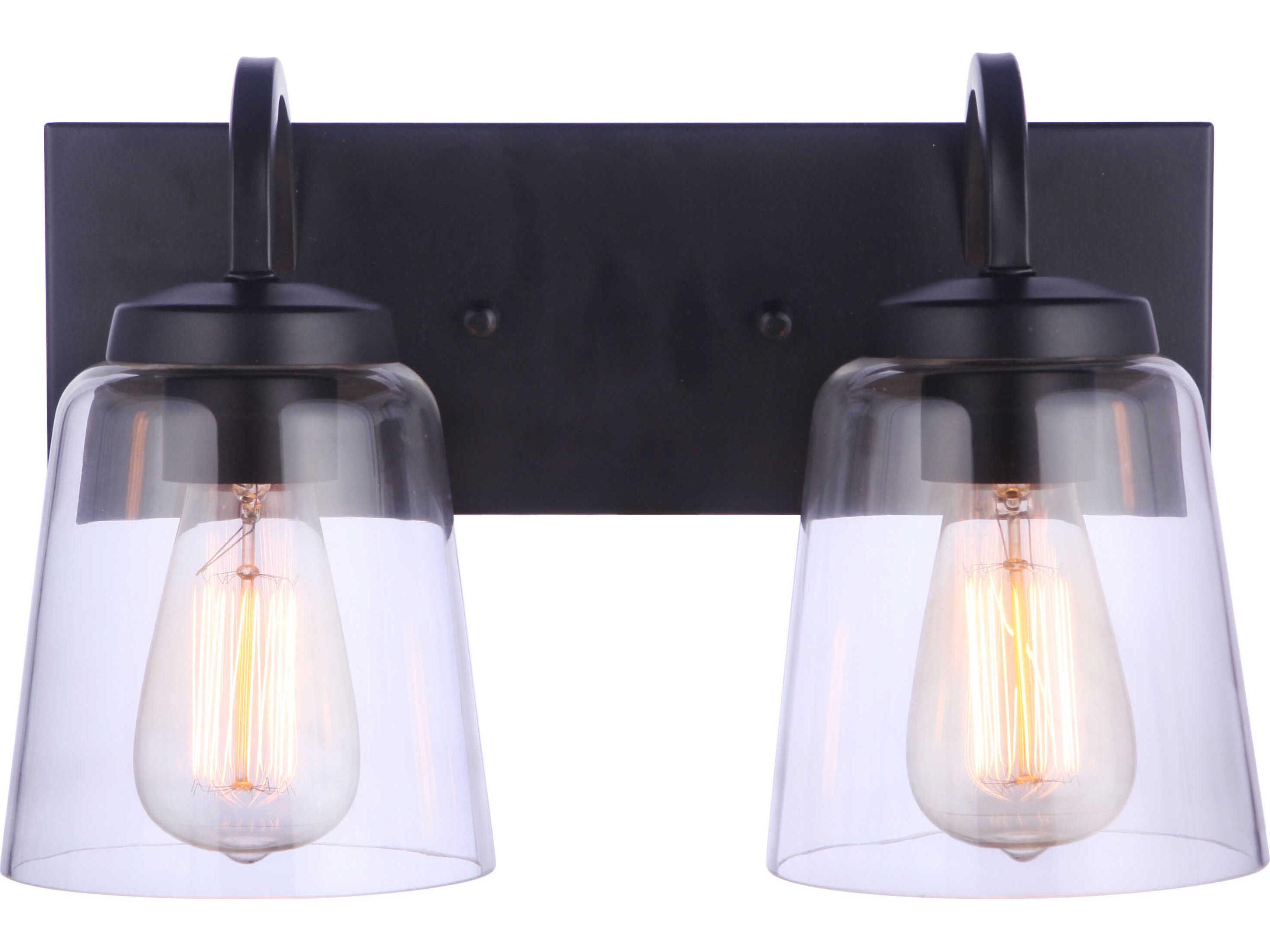 Craftmade Elsa 2-Light Flat Black Vanity Light