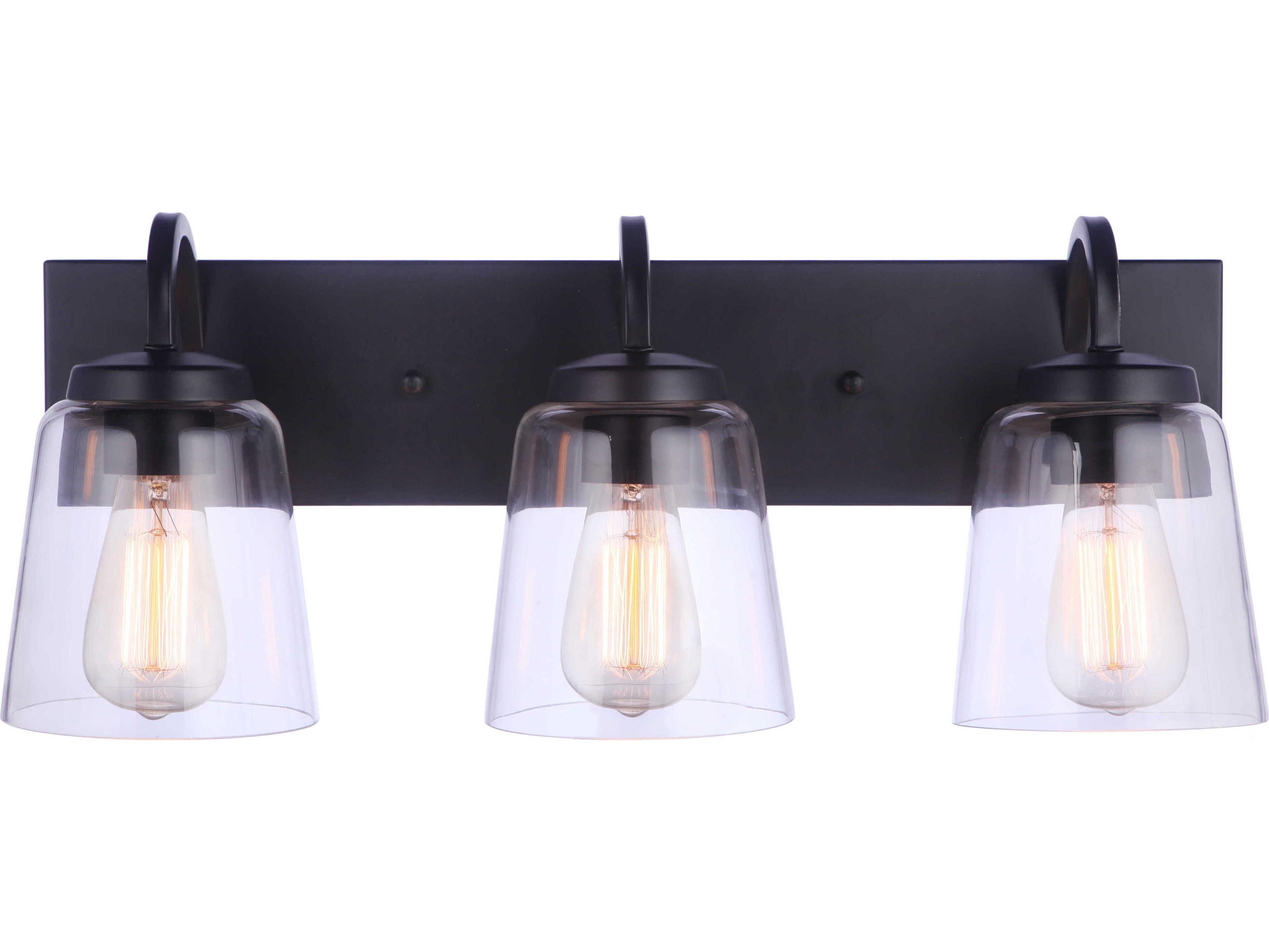 Craftmade Elsa 3-Light Flat Black Vanity Light