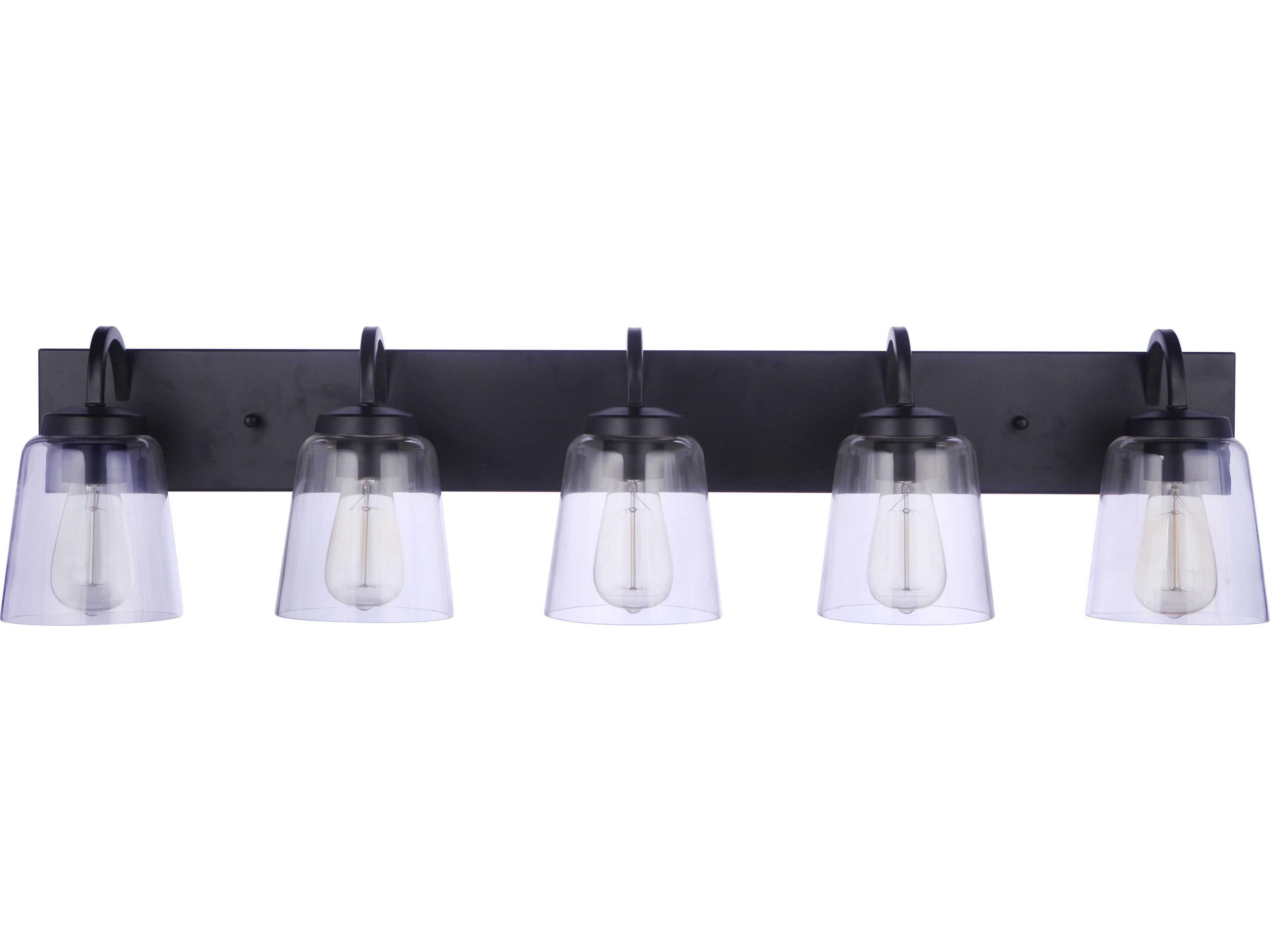 Craftmade Elsa 5-Light Flat Black Vanity Light