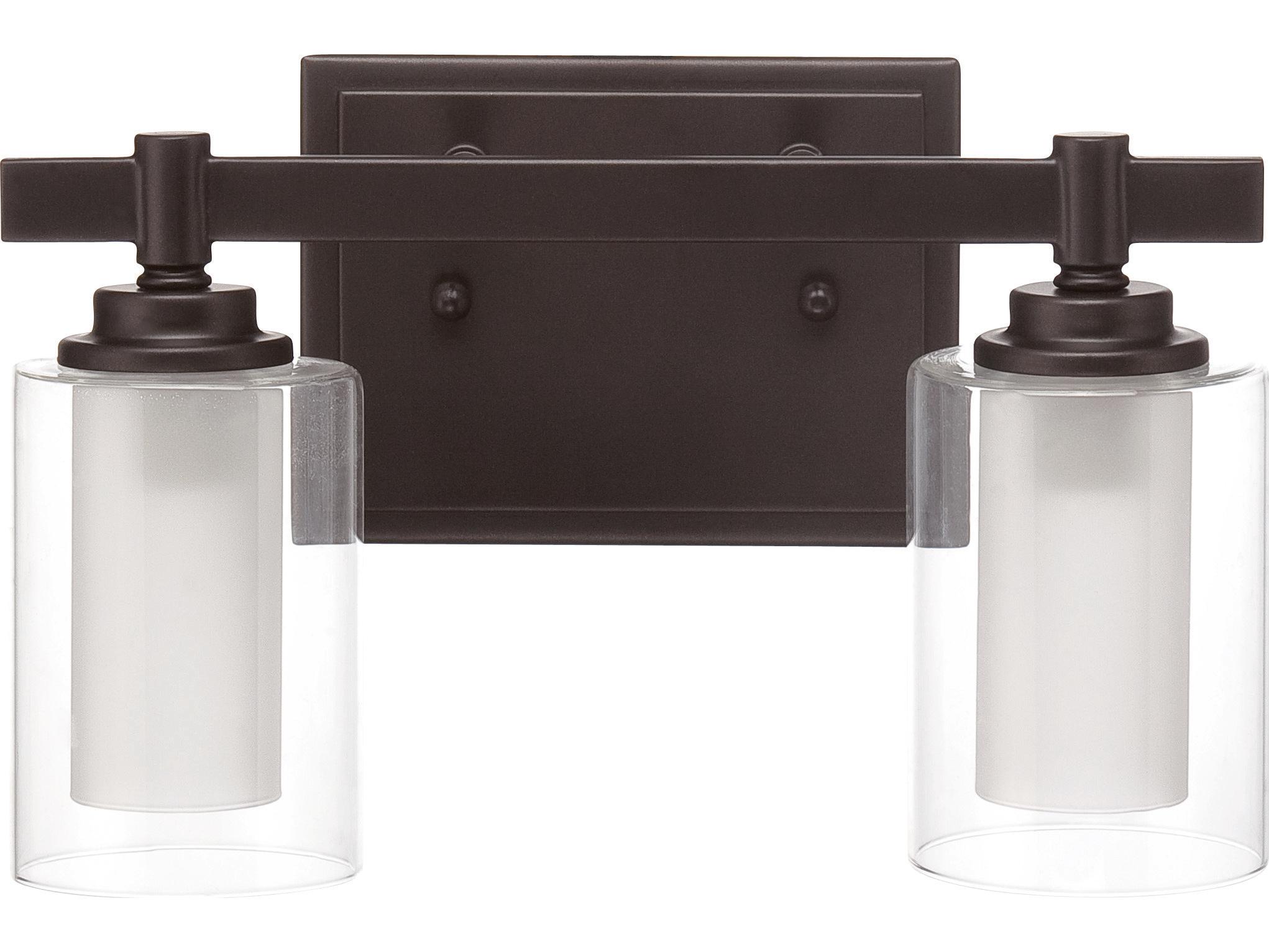 Craftmade Celeste 2-Light Espresso Bronze Glass Vanity Light