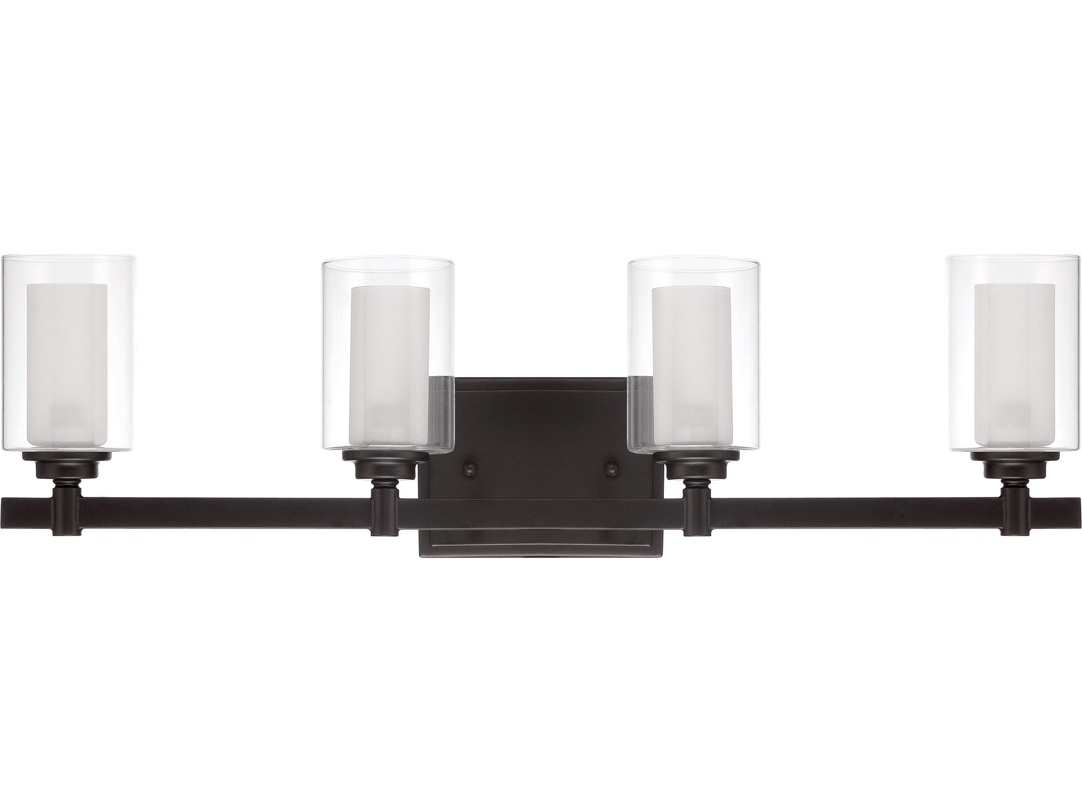 Craftmade Celeste 4-Light Espresso Bronze Glass Vanity Light
