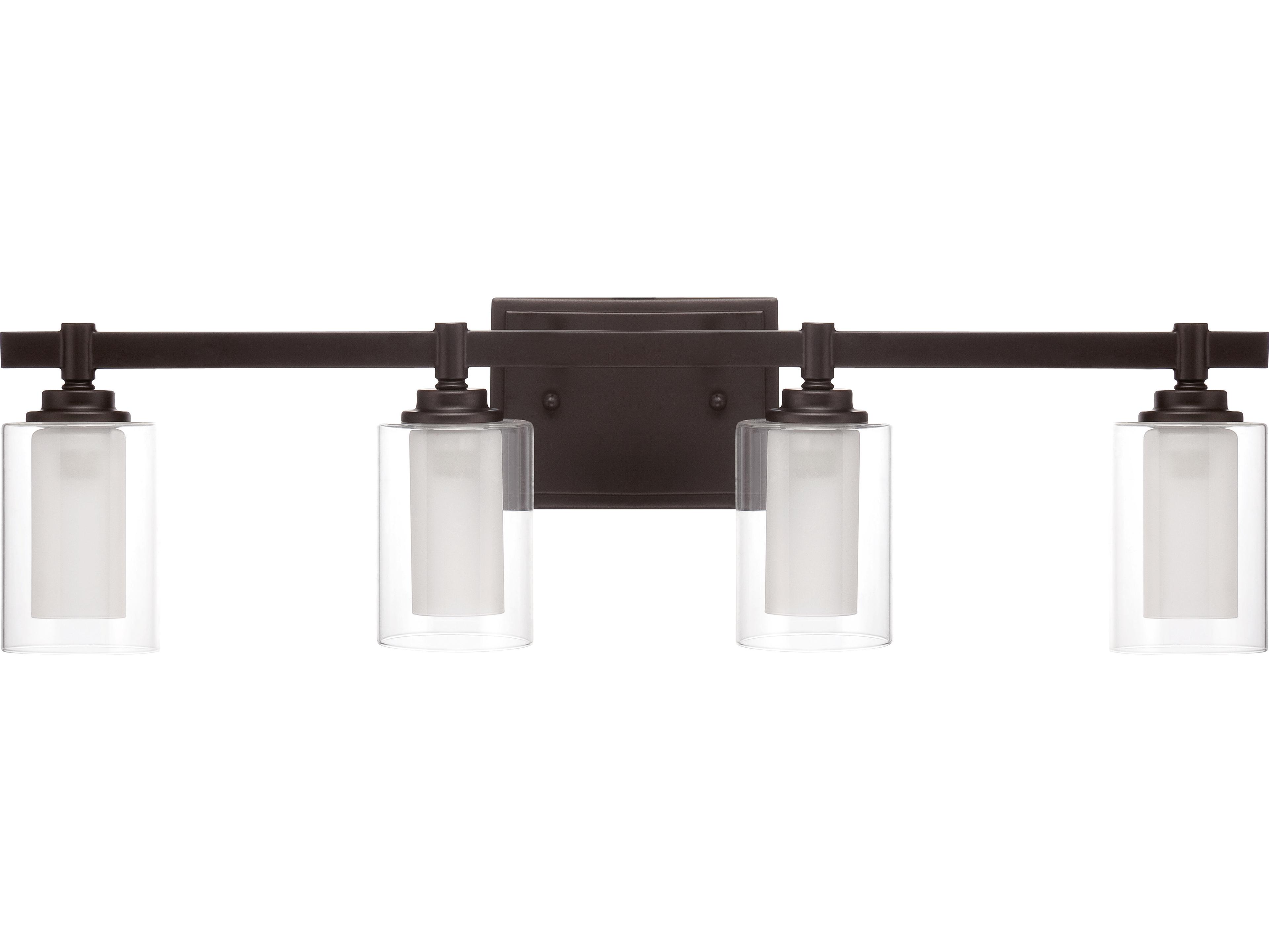 Craftmade Celeste 4-Light Espresso Bronze Glass Vanity Light