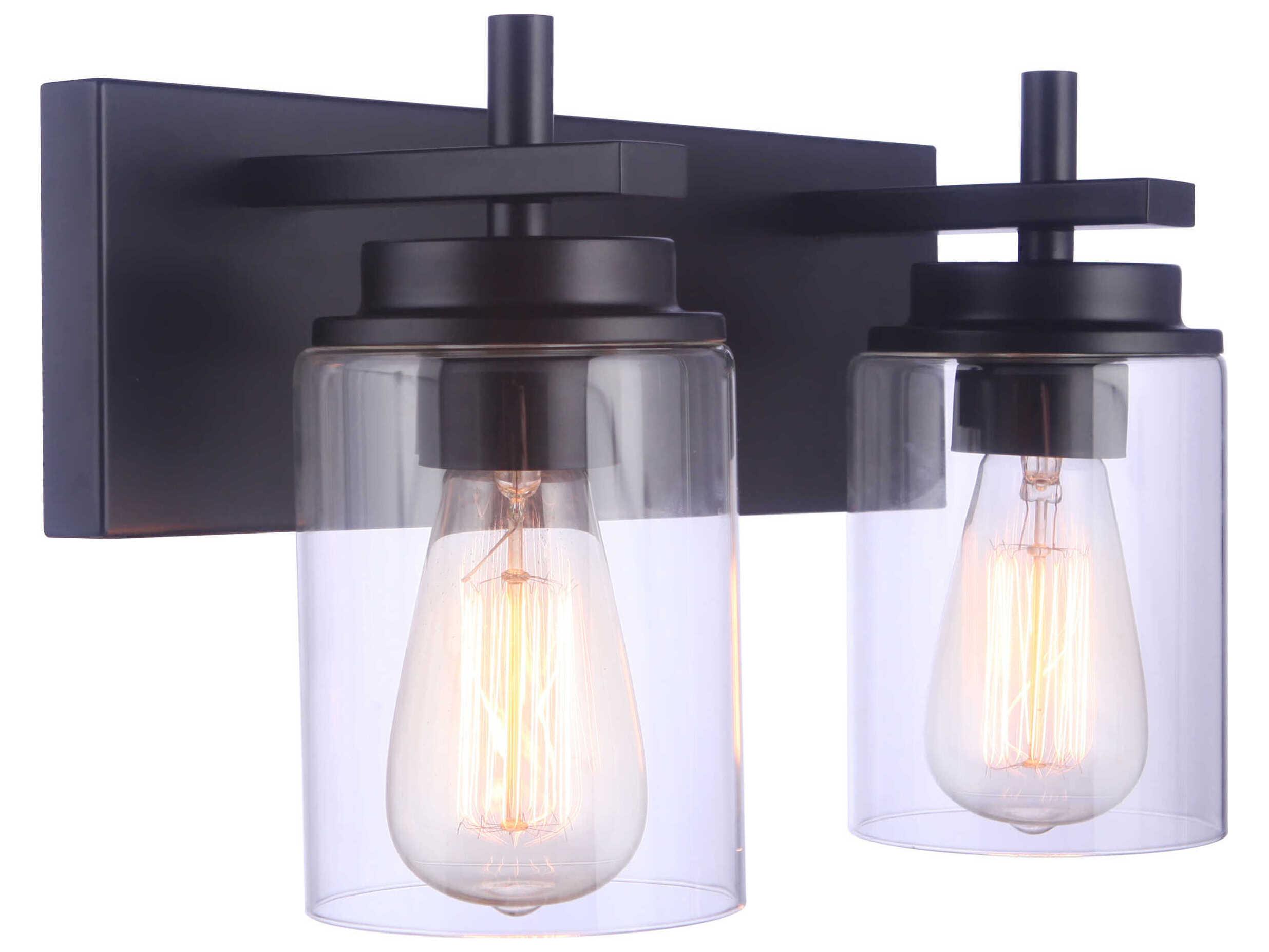 Craftmade Reeves 2-Light Flat Black Vanity Light