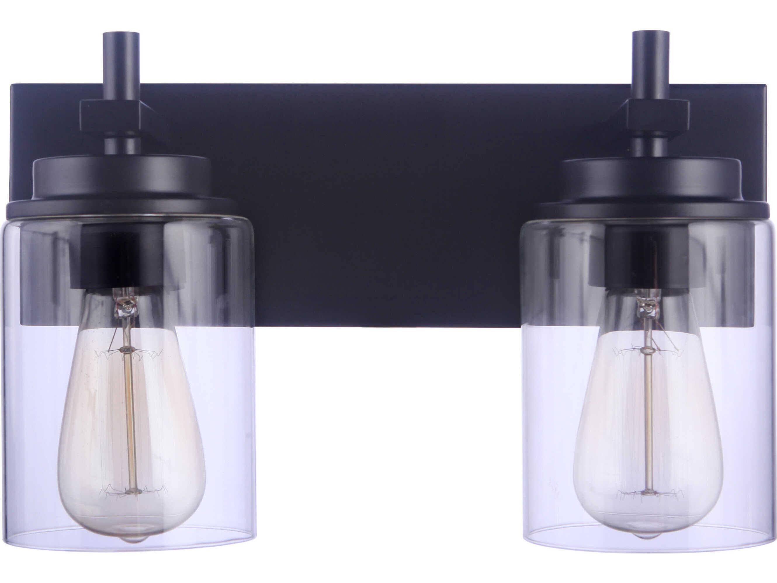 Craftmade Reeves 2-Light Flat Black Vanity Light